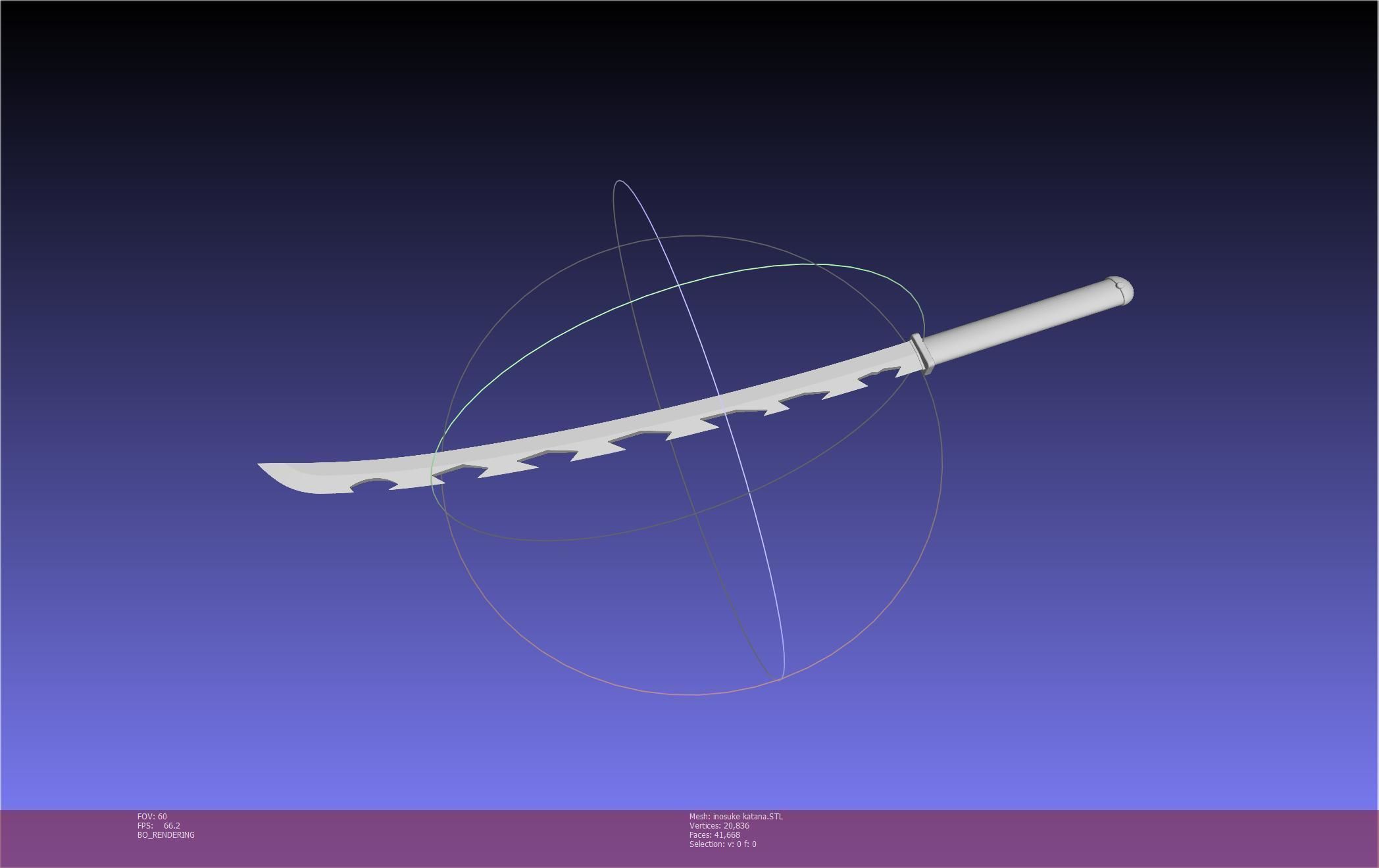 Demon Slayer Inosuke Katanas Printable Model 3D print model_31