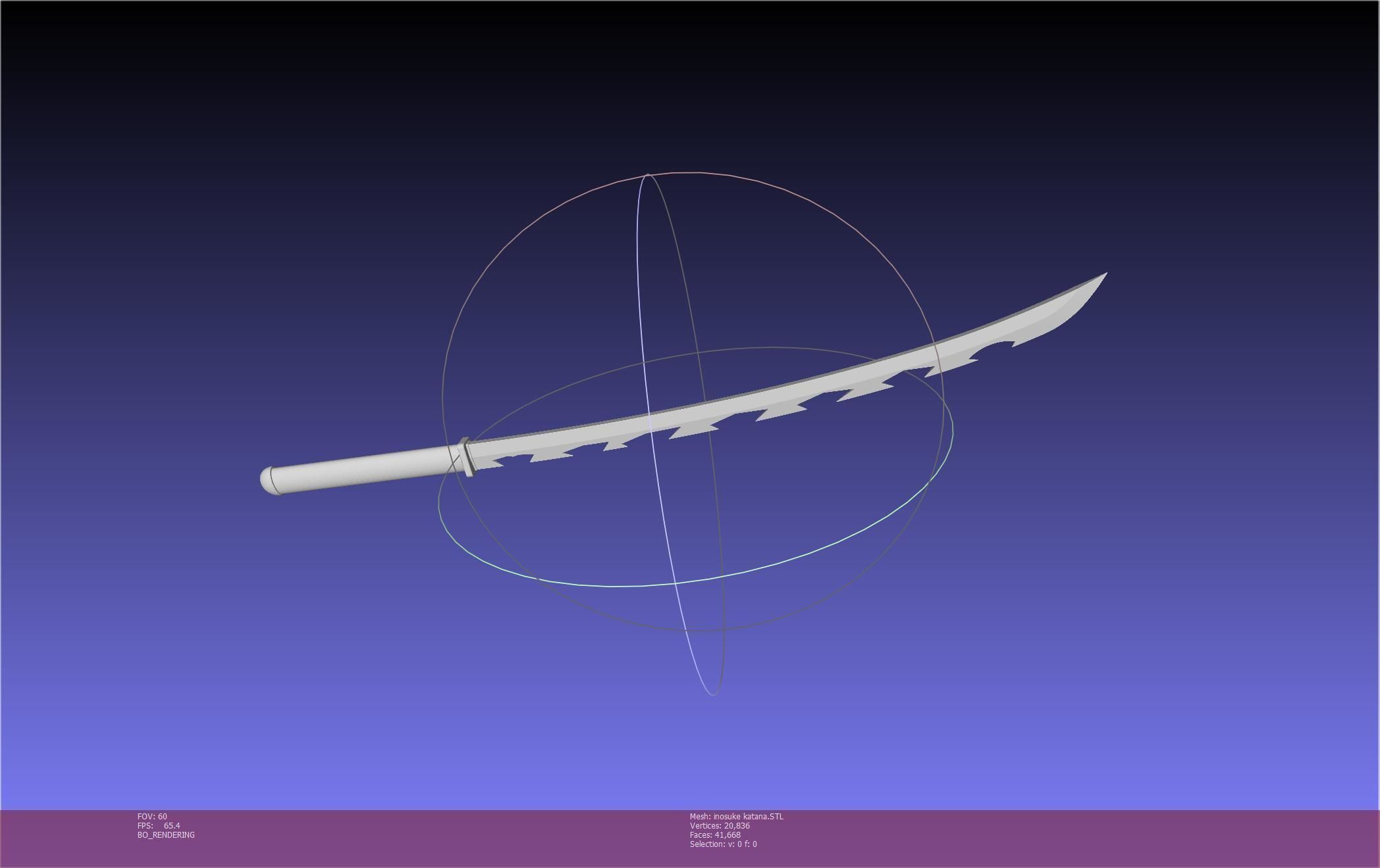 Demon Slayer Inosuke Katanas Printable Model 3D print model_15