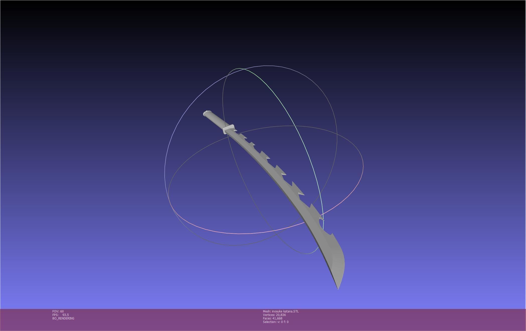 Demon Slayer Inosuke Katanas Printable Model 3D print model_75