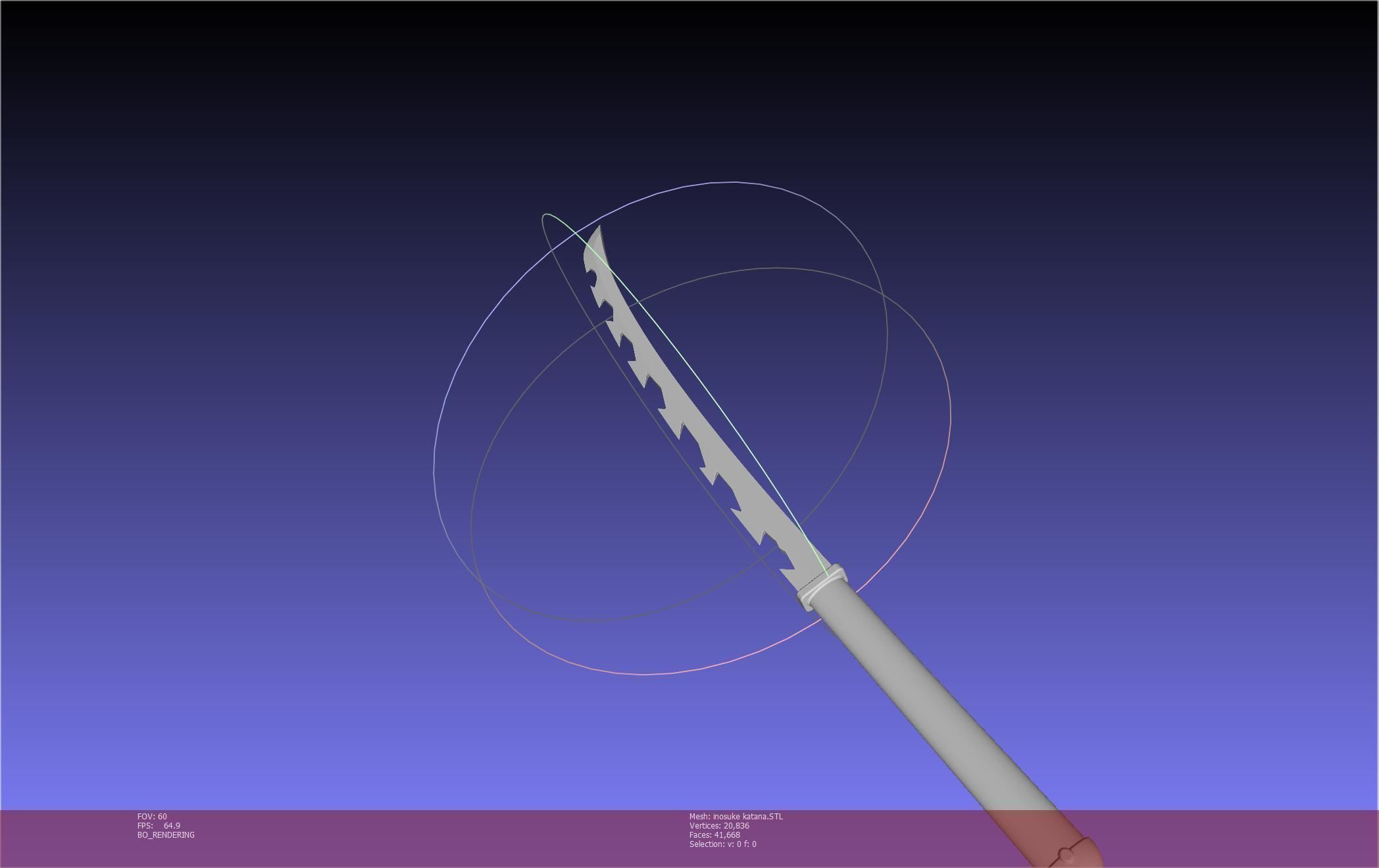 Demon Slayer Inosuke Katanas Printable Model 3D print model_49