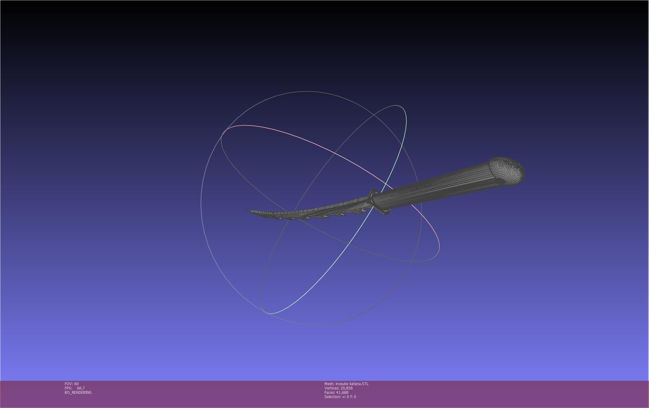 Demon Slayer Inosuke Katanas Printable Model 3D print model_8
