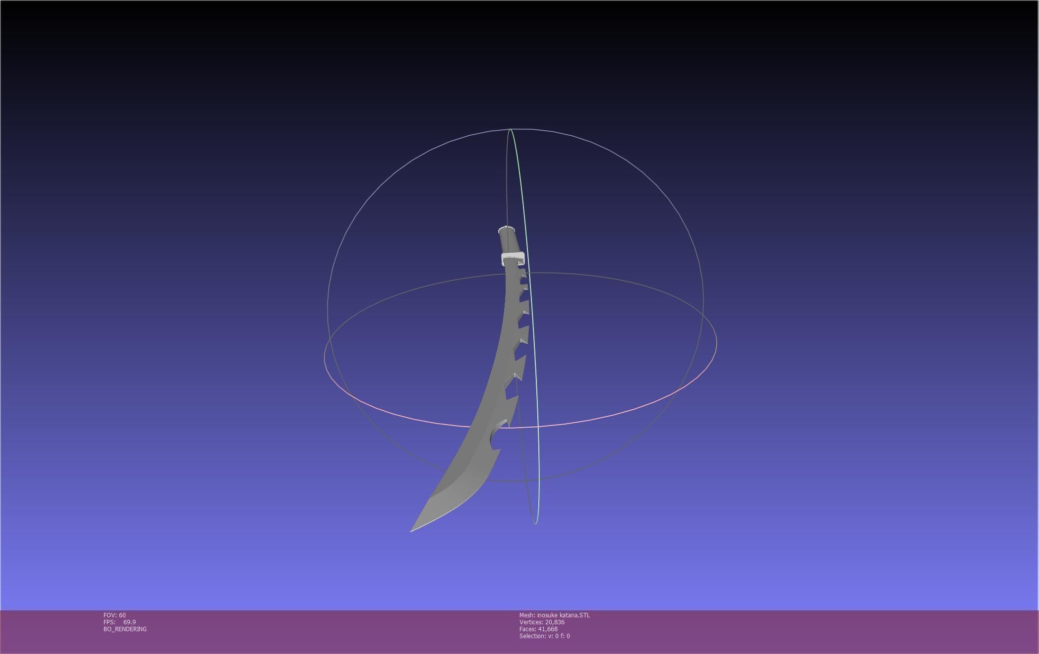 Demon Slayer Inosuke Katanas Printable Model 3D print model_55