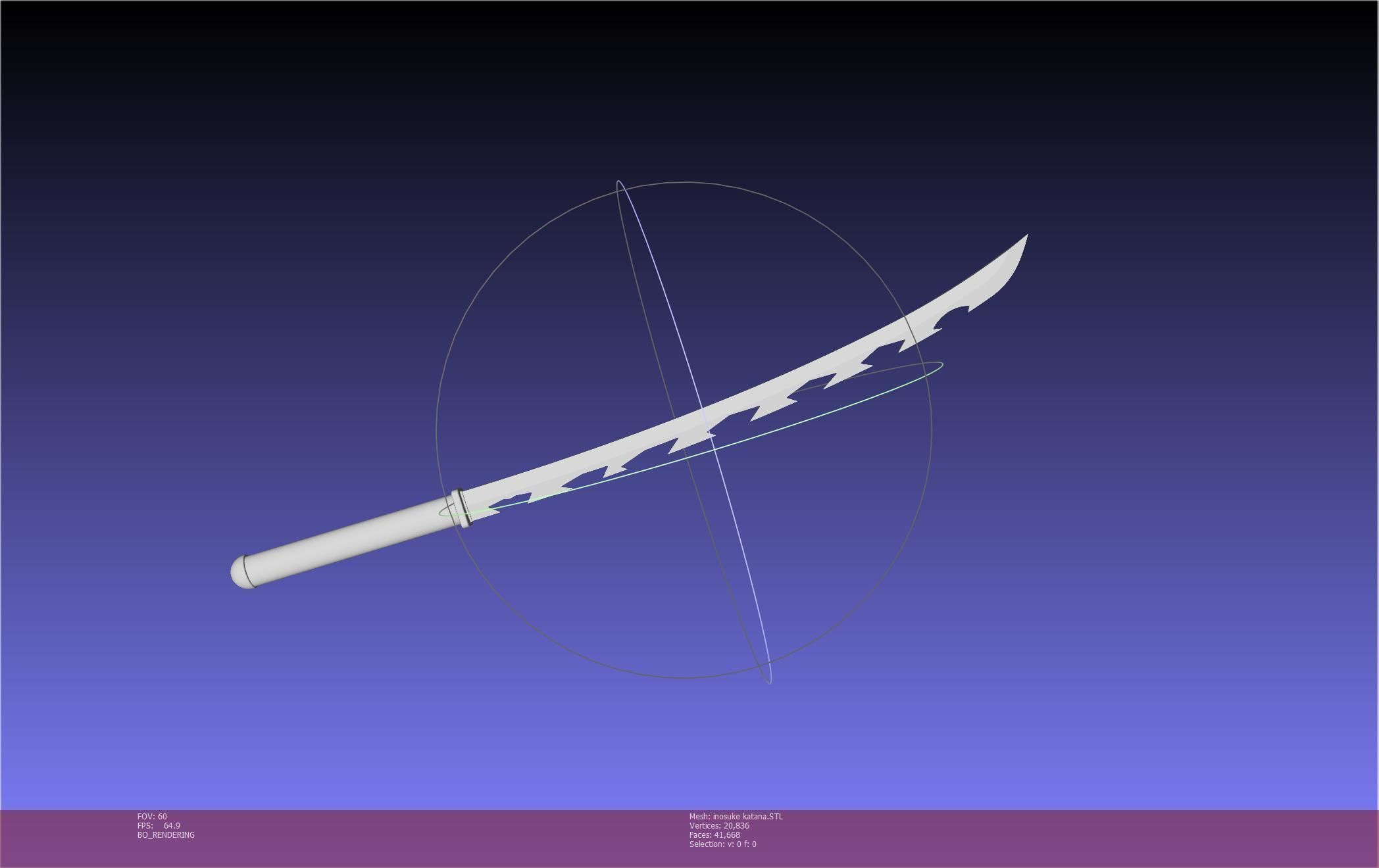 Demon Slayer Inosuke Katanas Printable Model 3D print model_16