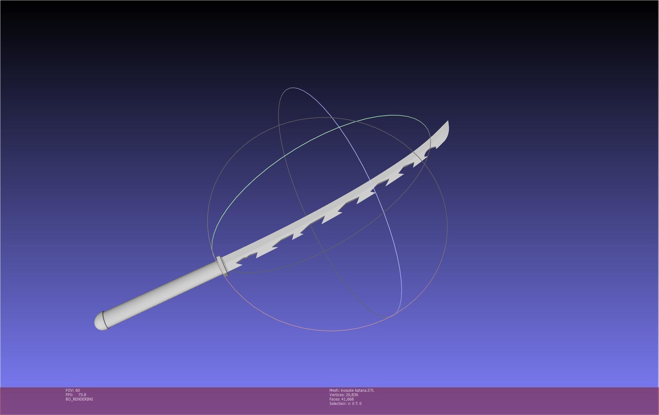 Demon Slayer Inosuke Katanas Printable Model 3D print model_18