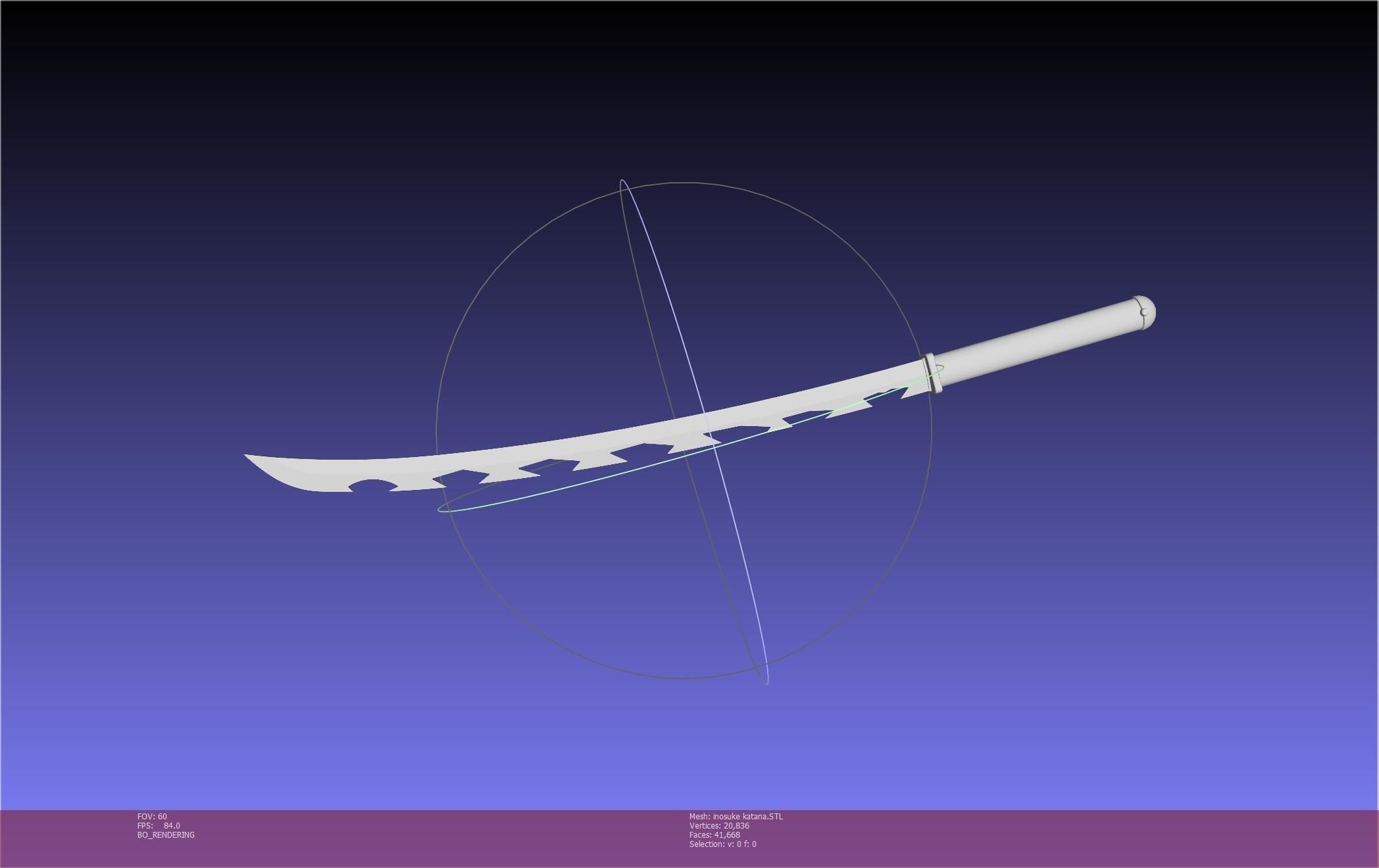 Demon Slayer Inosuke Katanas Printable Model 3D print model_32