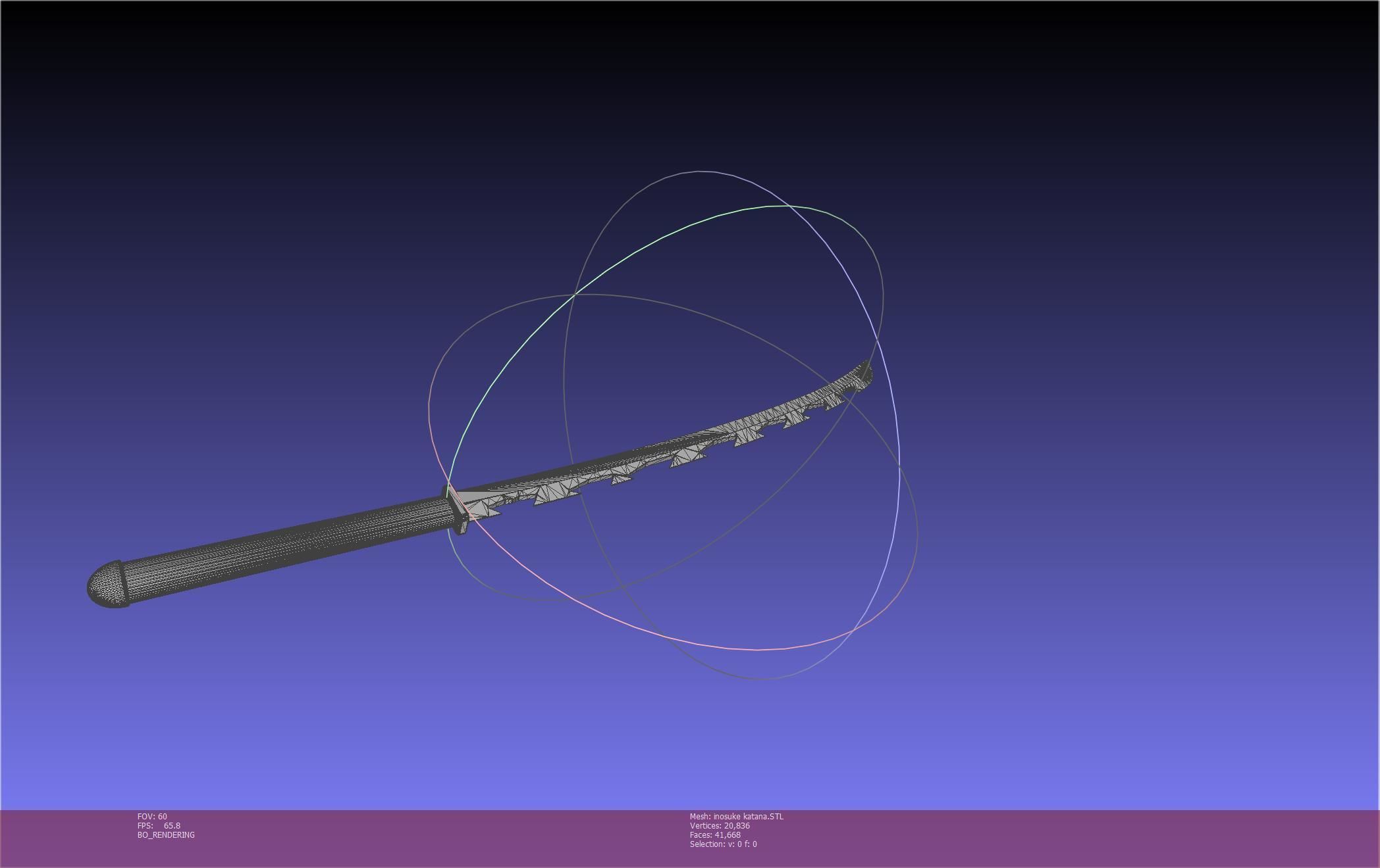 Demon Slayer Inosuke Katanas Printable Model 3D print model_9