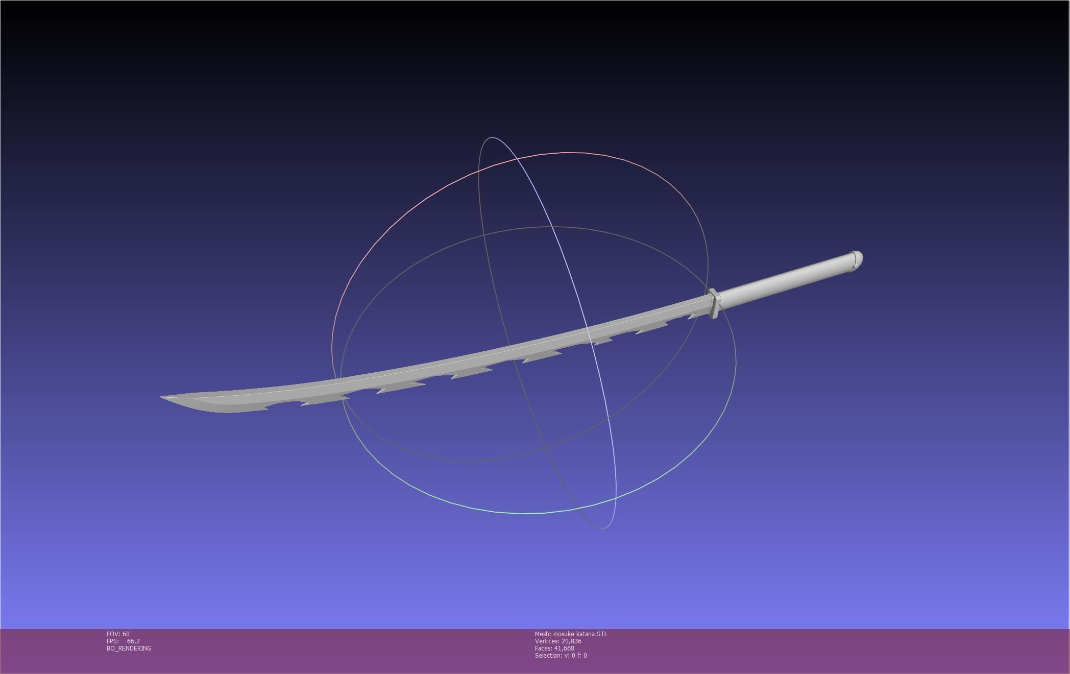 Demon Slayer Inosuke Katanas Printable Model 3D print model_42