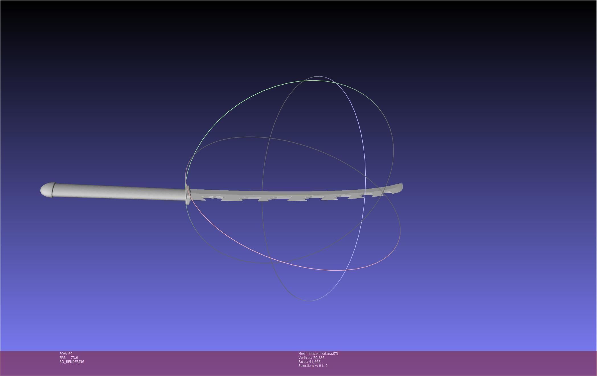 Demon Slayer Inosuke Katanas Printable Model 3D print model_25