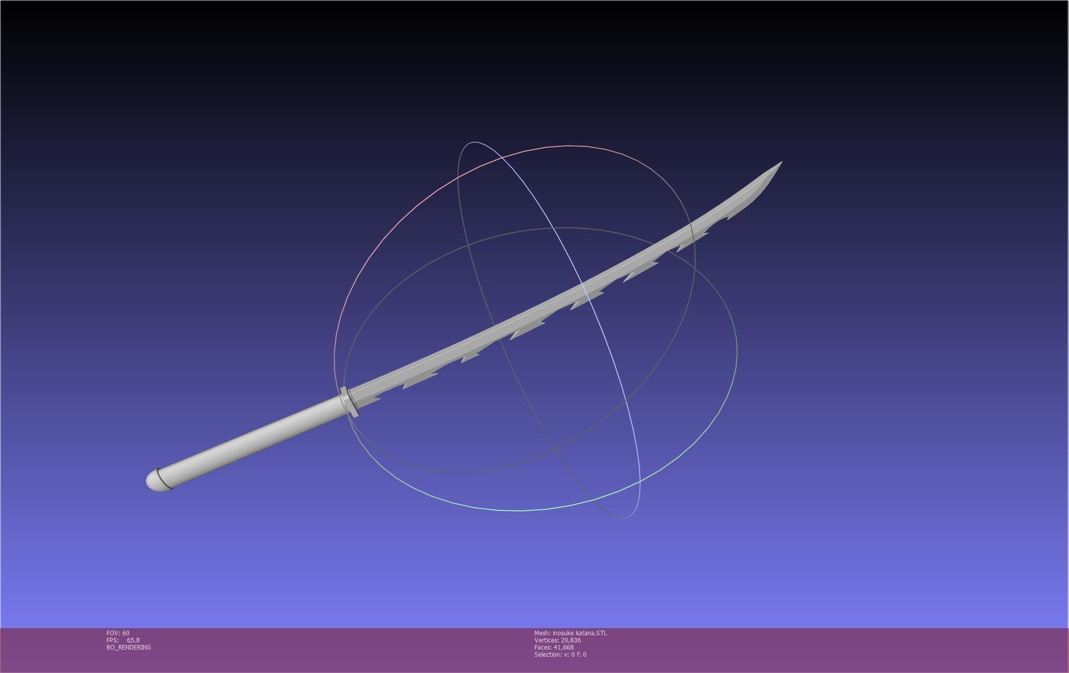 Demon Slayer Inosuke Katanas Printable Model 3D print model_21