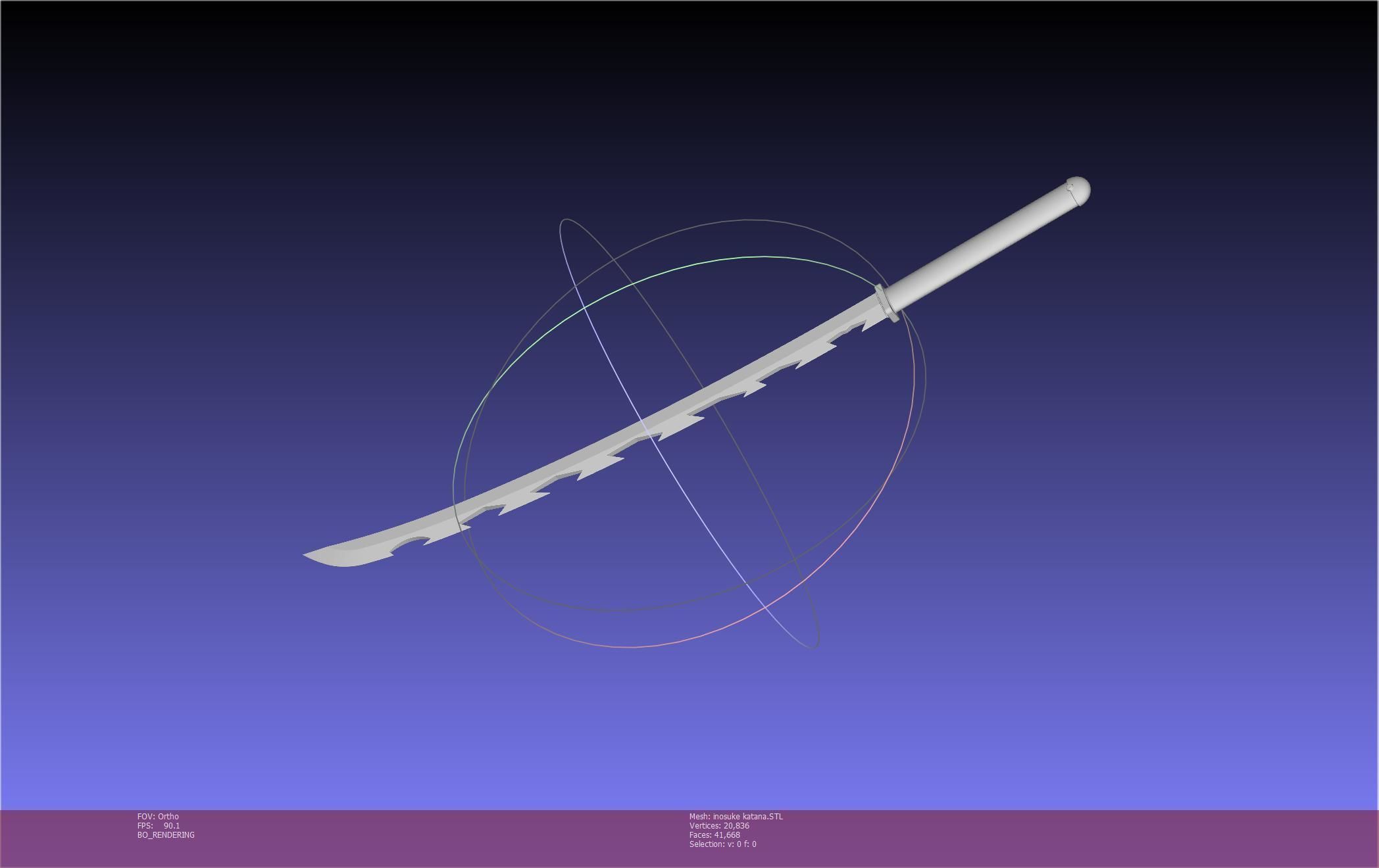 Demon Slayer Inosuke Katanas Printable Model 3D print model_81