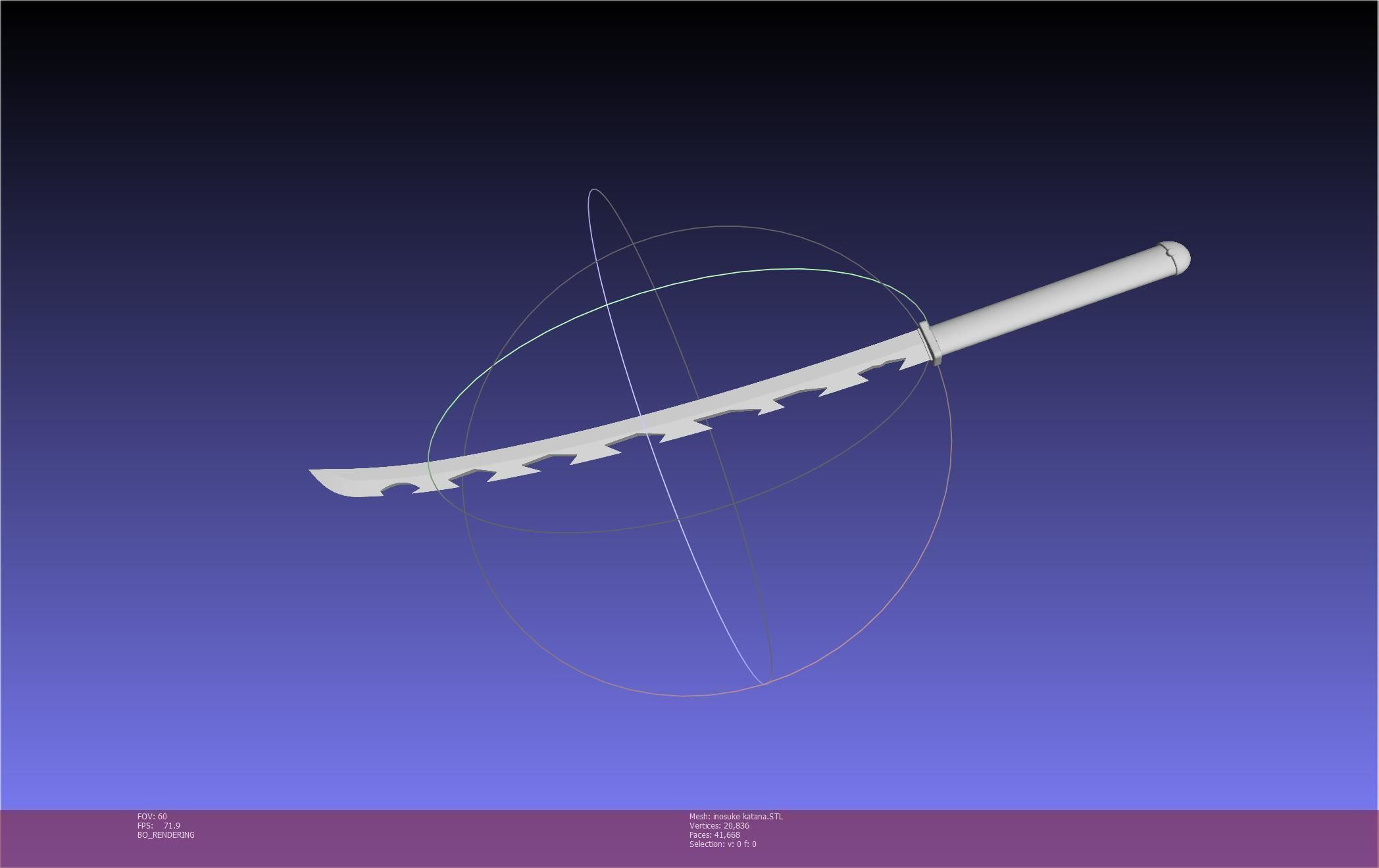 Demon Slayer Inosuke Katanas Printable Model 3D print model_30