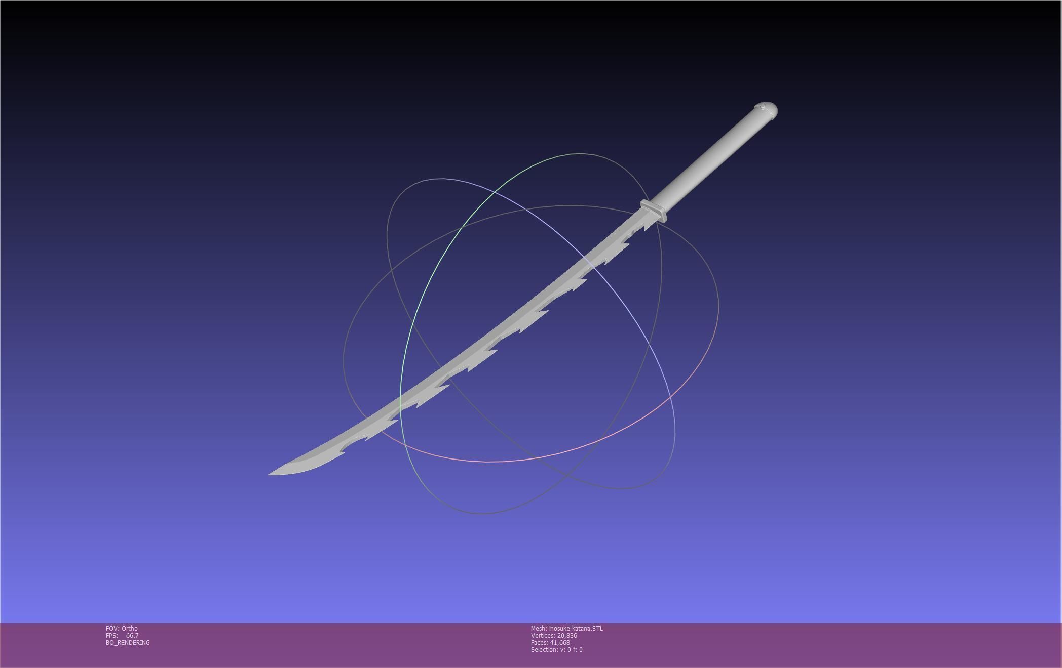 Demon Slayer Inosuke Katanas Printable Model 3D print model_82