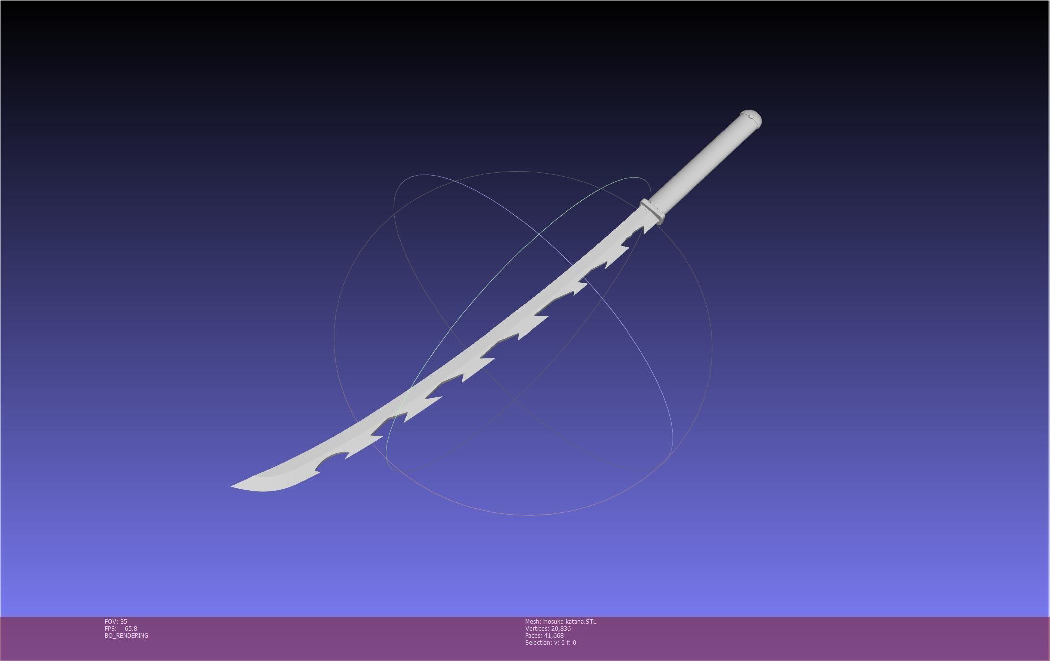 Demon Slayer Inosuke Katanas Printable Model 3D print model_85