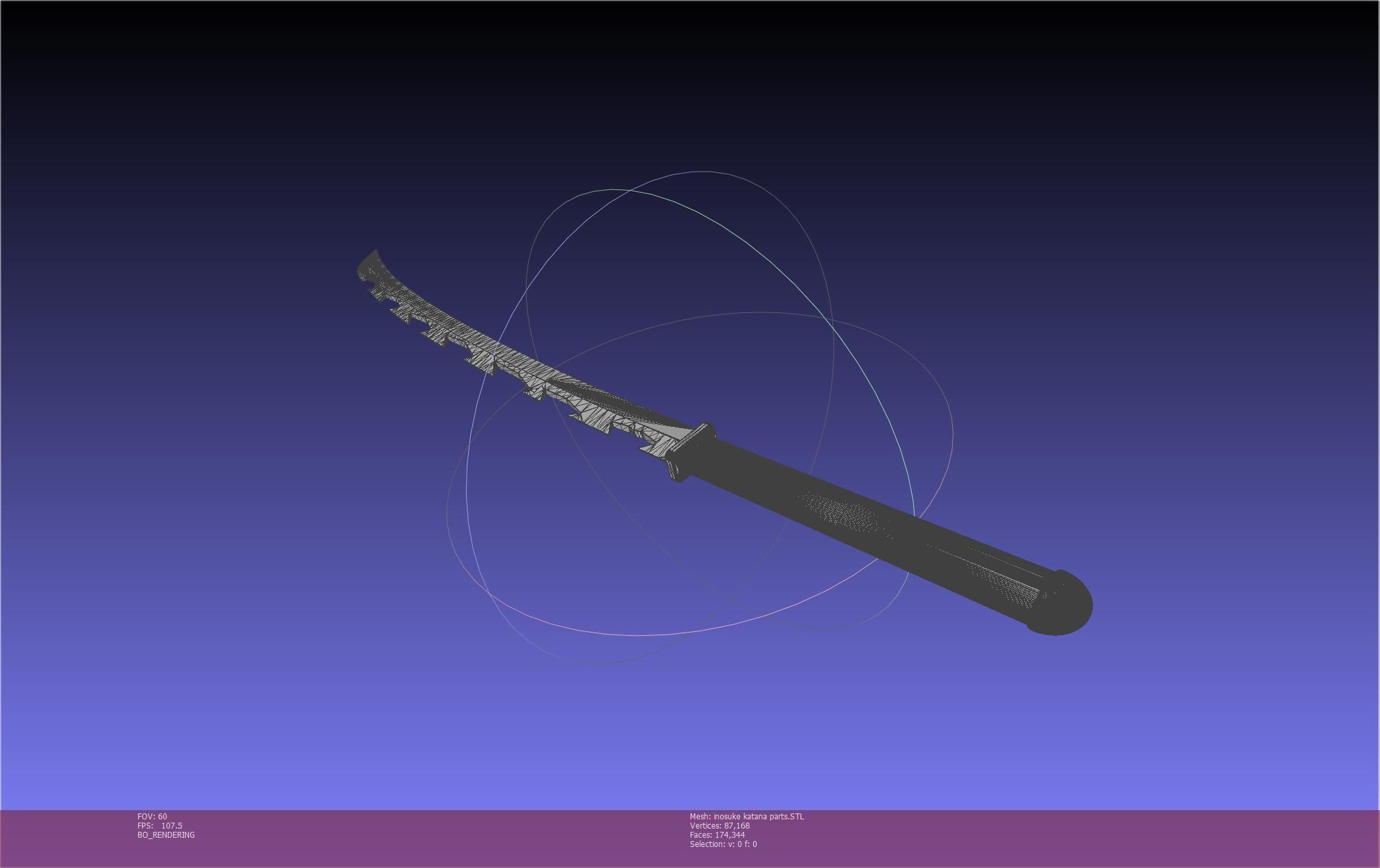 Demon Slayer Inosuke Katanas Printable Model 3D print model_94