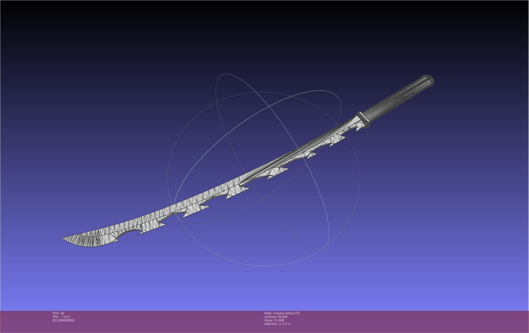 Demon Slayer Inosuke Katanas Printable Model 3D print model_149
