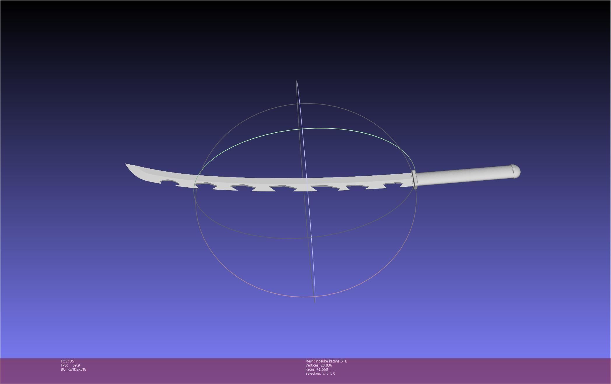 Demon Slayer Inosuke Katanas Printable Model 3D print model_93