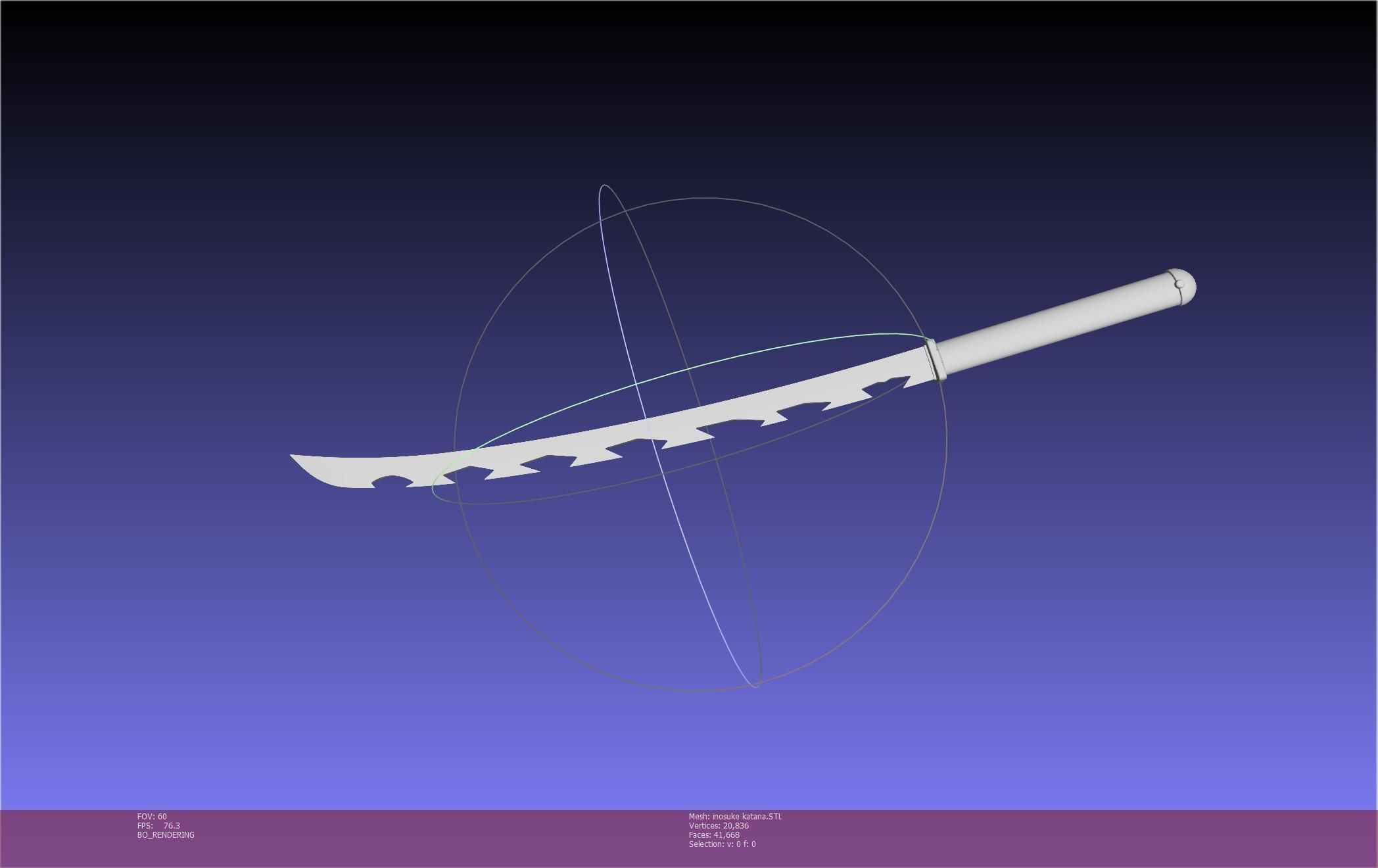 Demon Slayer Inosuke Katanas Printable Model 3D print model_28