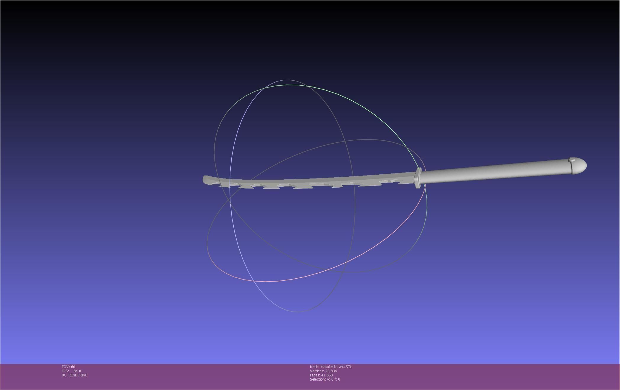 Demon Slayer Inosuke Katanas Printable Model 3D print model_64