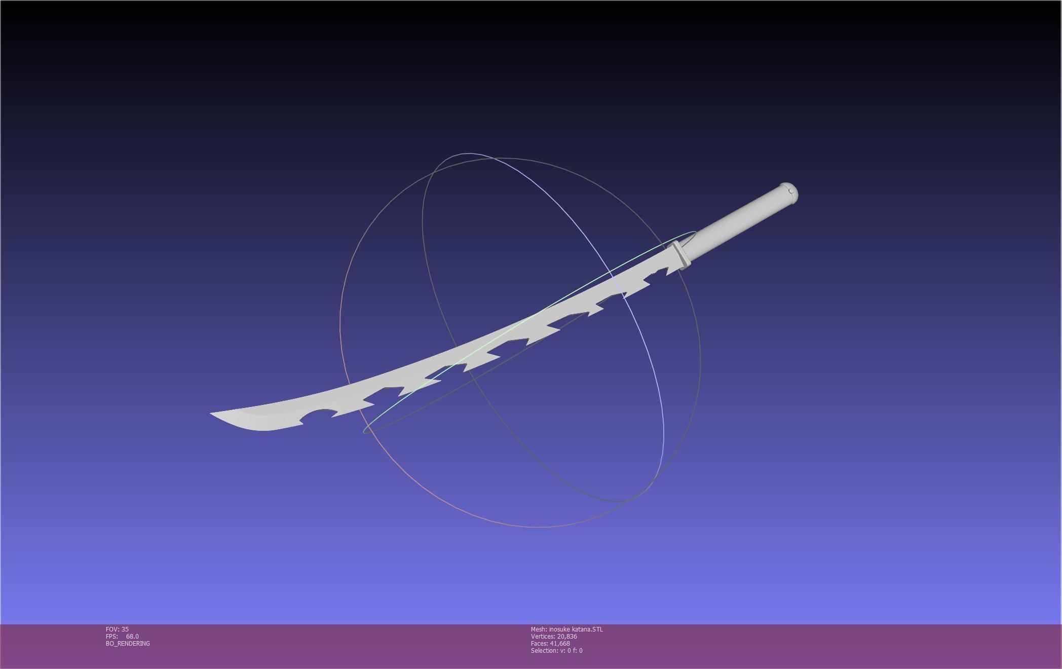 Demon Slayer Inosuke Katanas Printable Model 3D print model_90