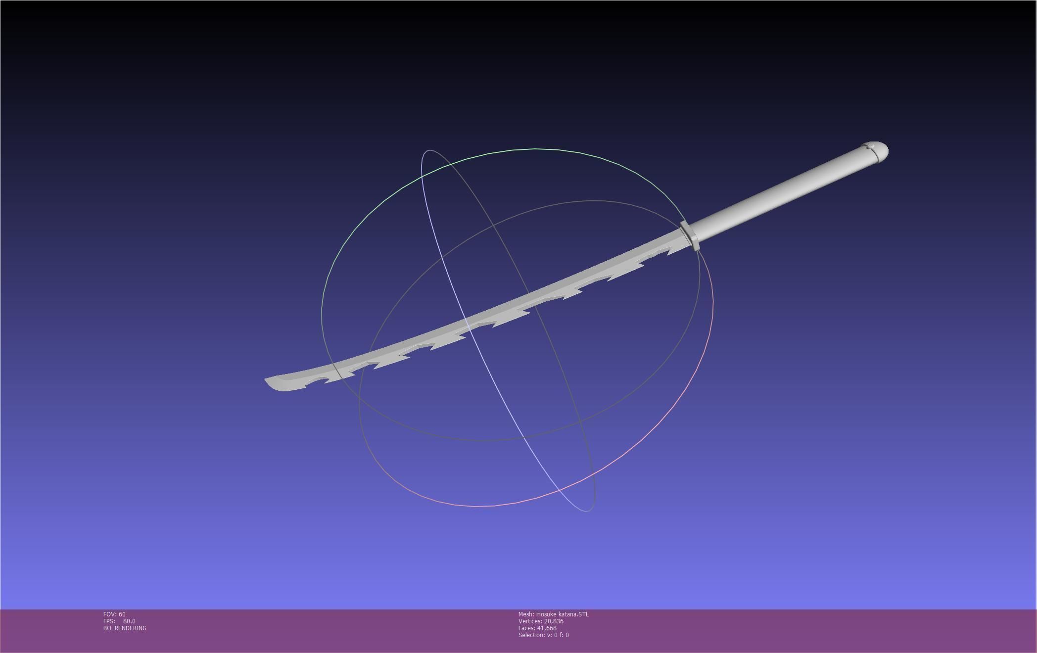 Demon Slayer Inosuke Katanas Printable Model 3D print model_35