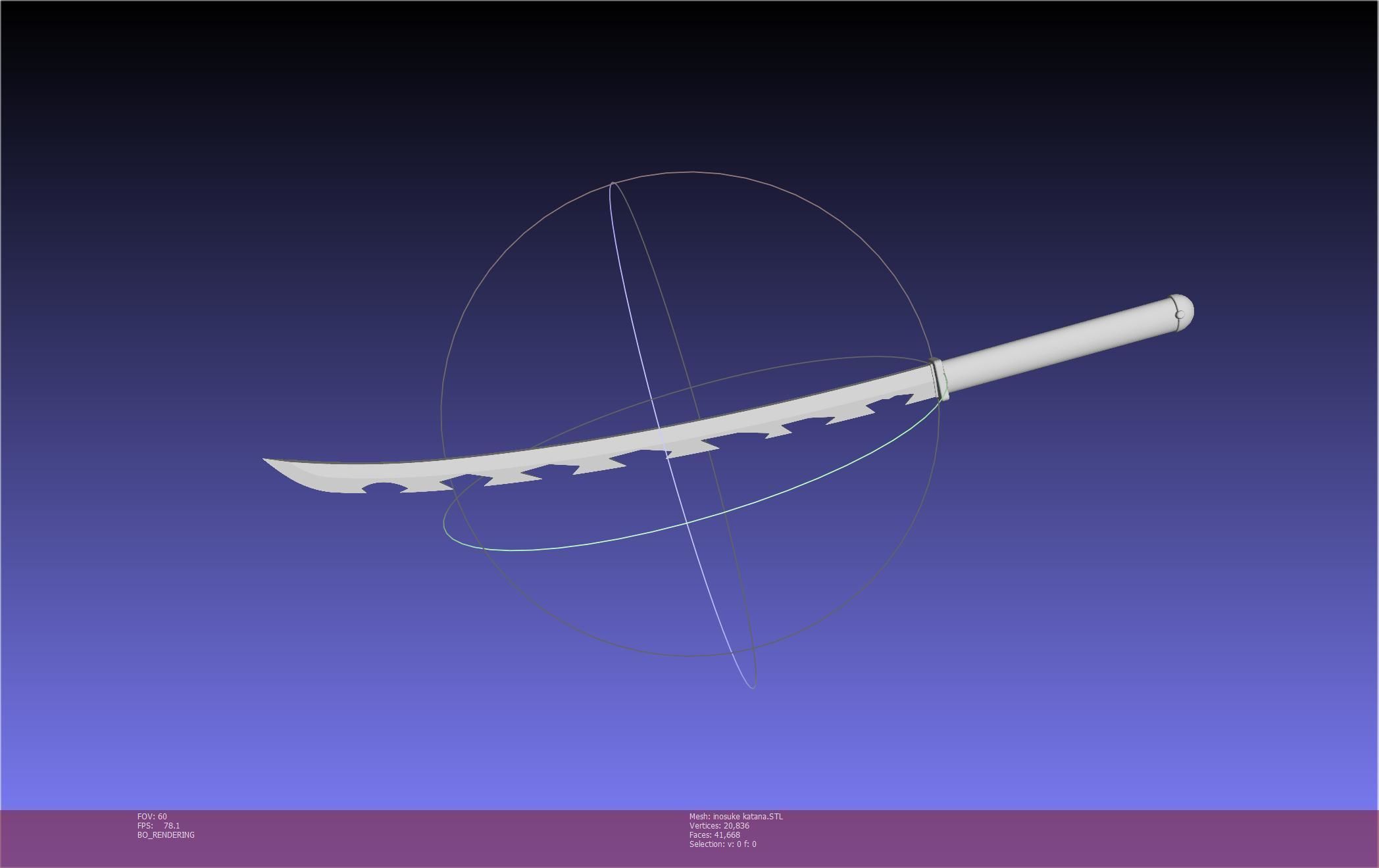 Demon Slayer Inosuke Katanas Printable Model 3D print model_27