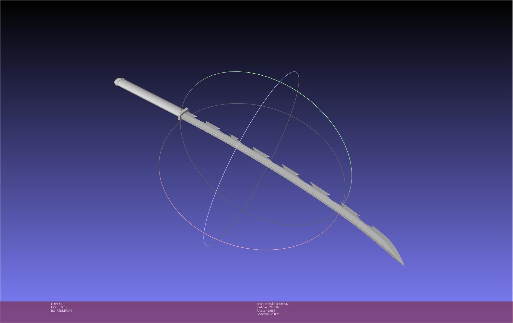 Demon Slayer Inosuke Katanas Printable Model 3D print model_53