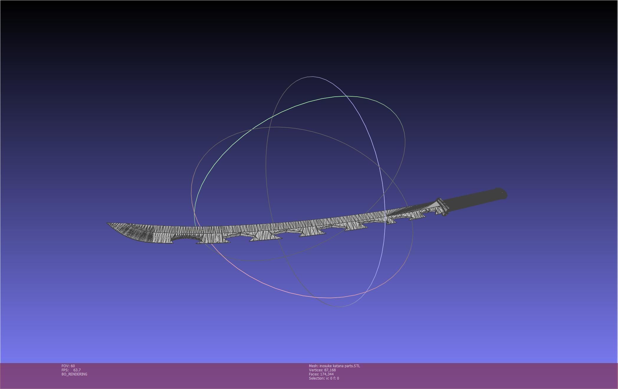 Demon Slayer Inosuke Katanas Printable Model 3D print model_96