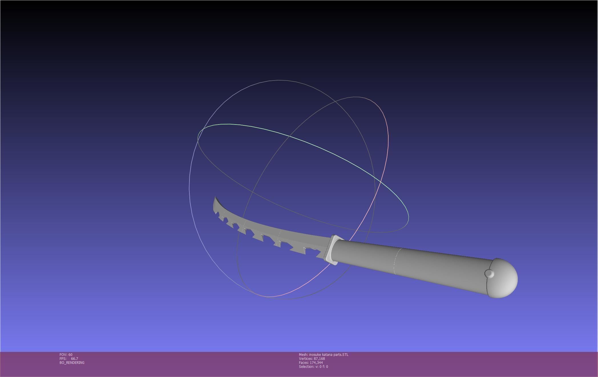 Demon Slayer Inosuke Katanas Printable Model 3D print model_99