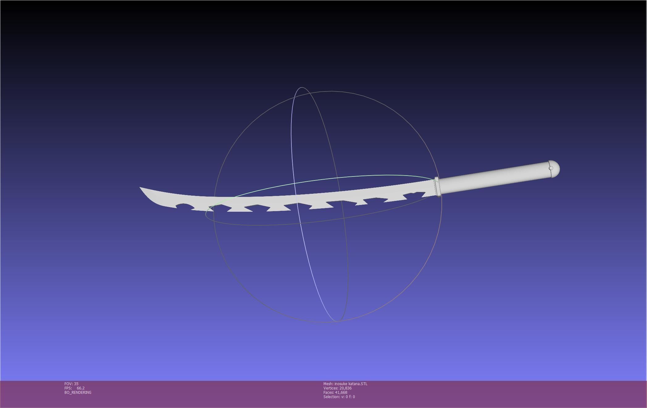 Demon Slayer Inosuke Katanas Printable Model 3D print model_87