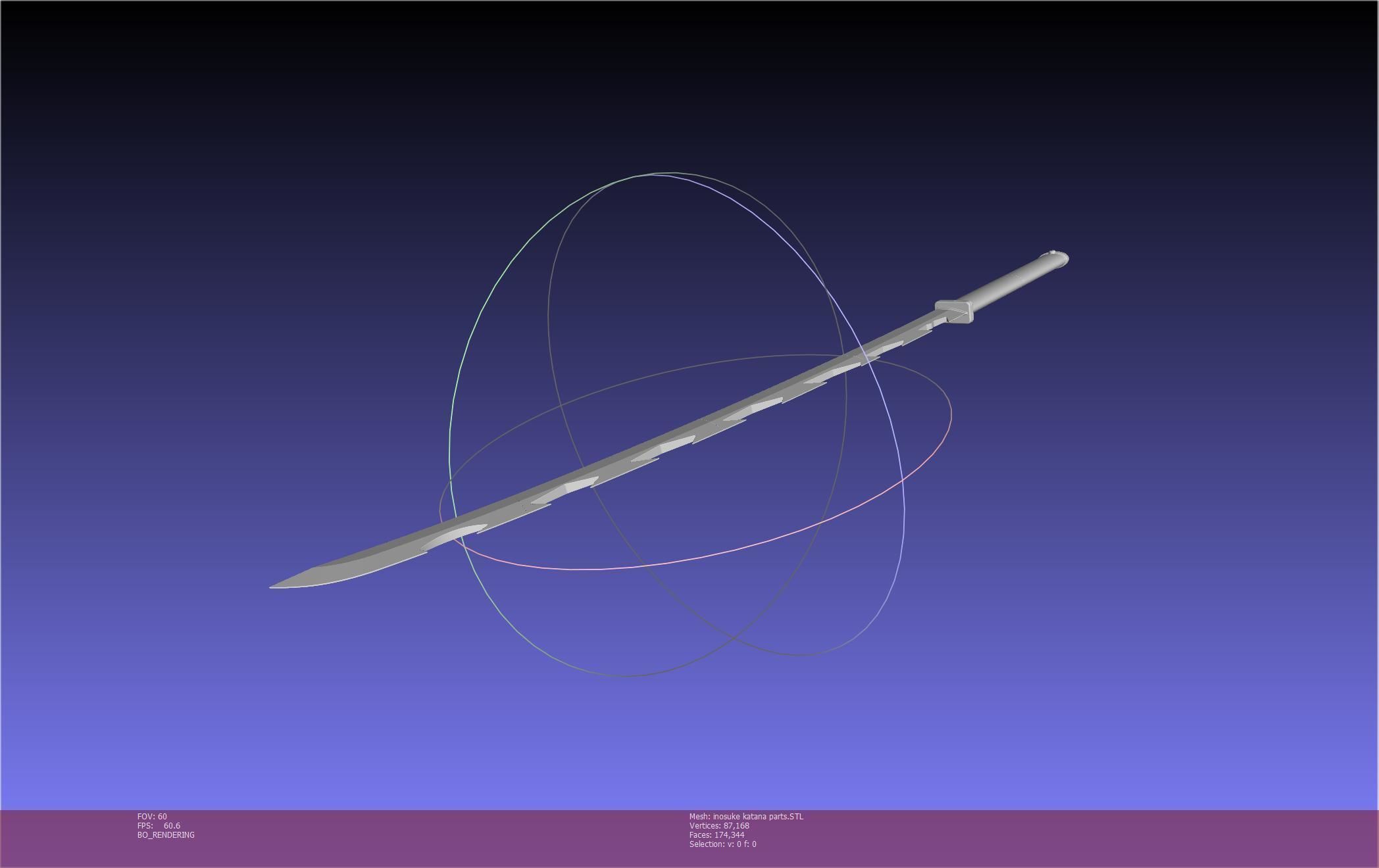 Demon Slayer Inosuke Katanas Printable Model 3D print model_101