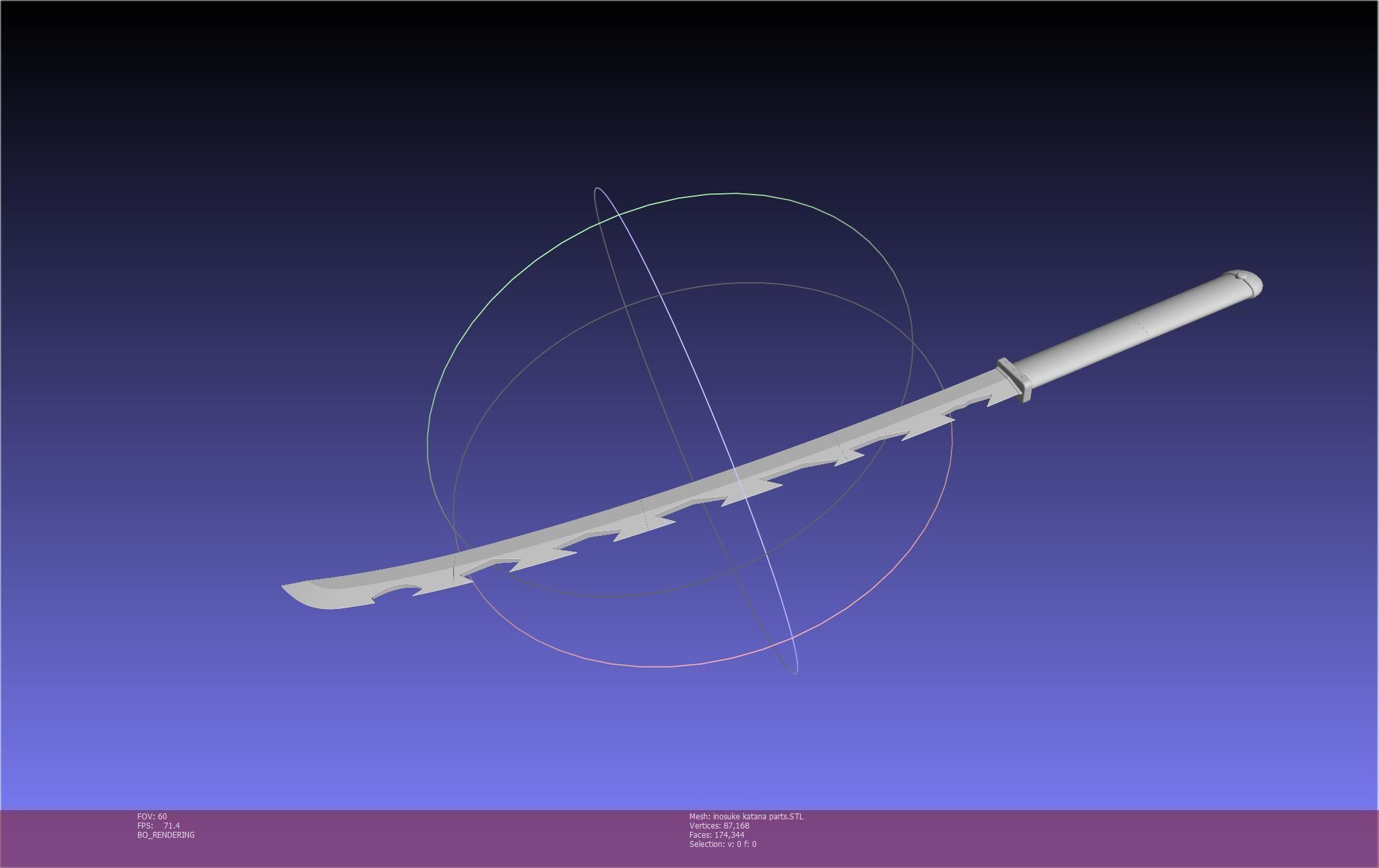 Demon Slayer Inosuke Katanas Printable Model 3D print model_100
