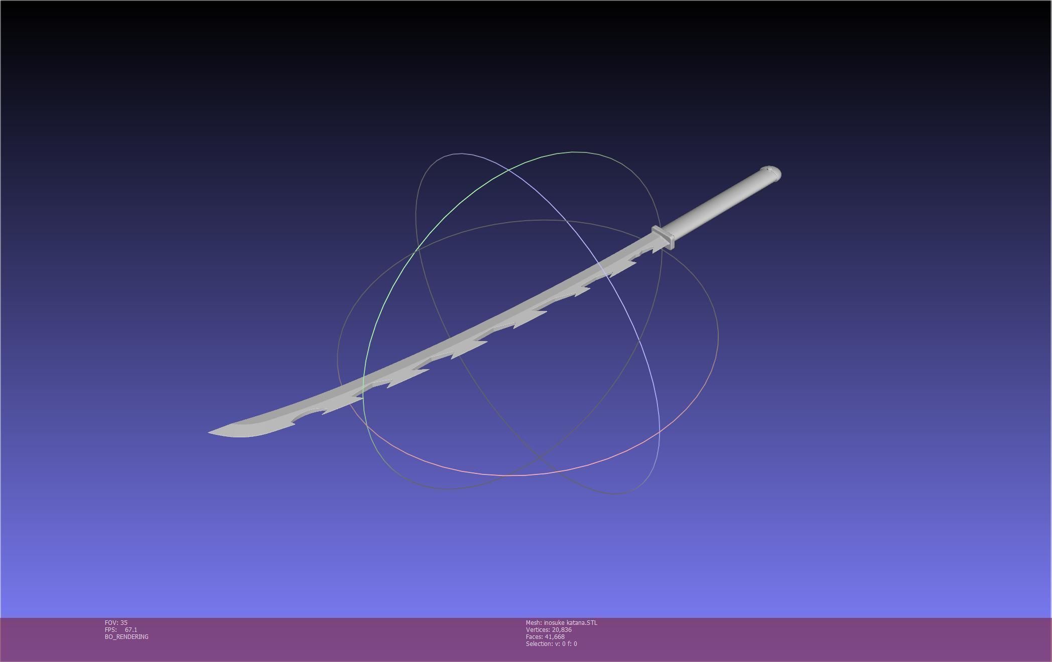 Demon Slayer Inosuke Katanas Printable Model 3D print model_89