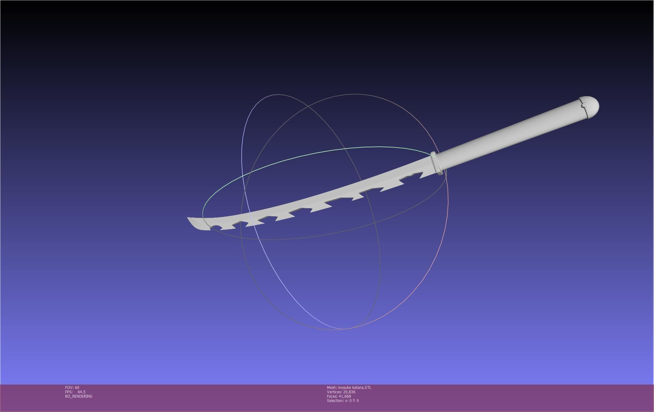 Demon Slayer Inosuke Katanas Printable Model 3D print model_40