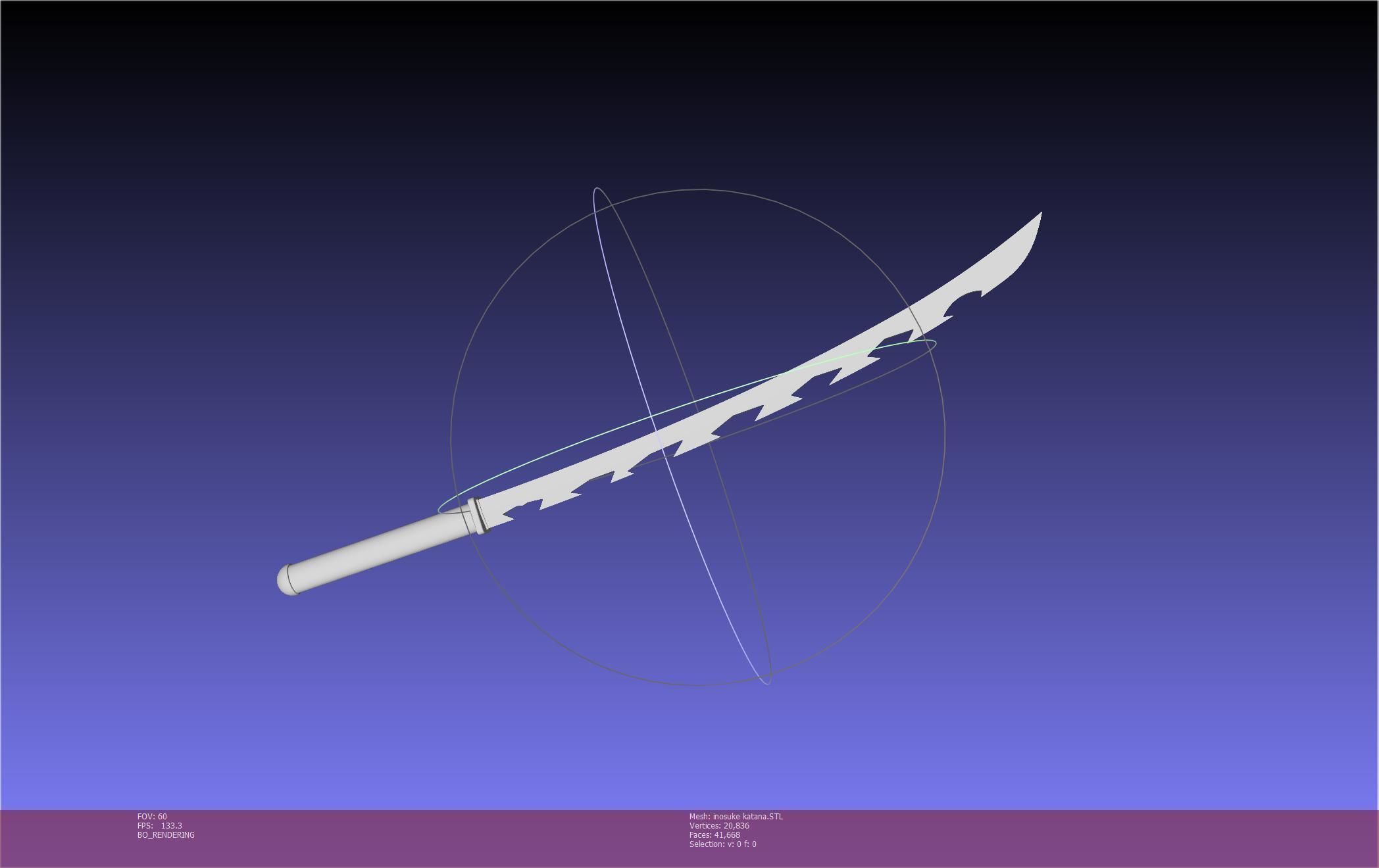 Demon Slayer Inosuke Katanas Printable Model 3D print model_19