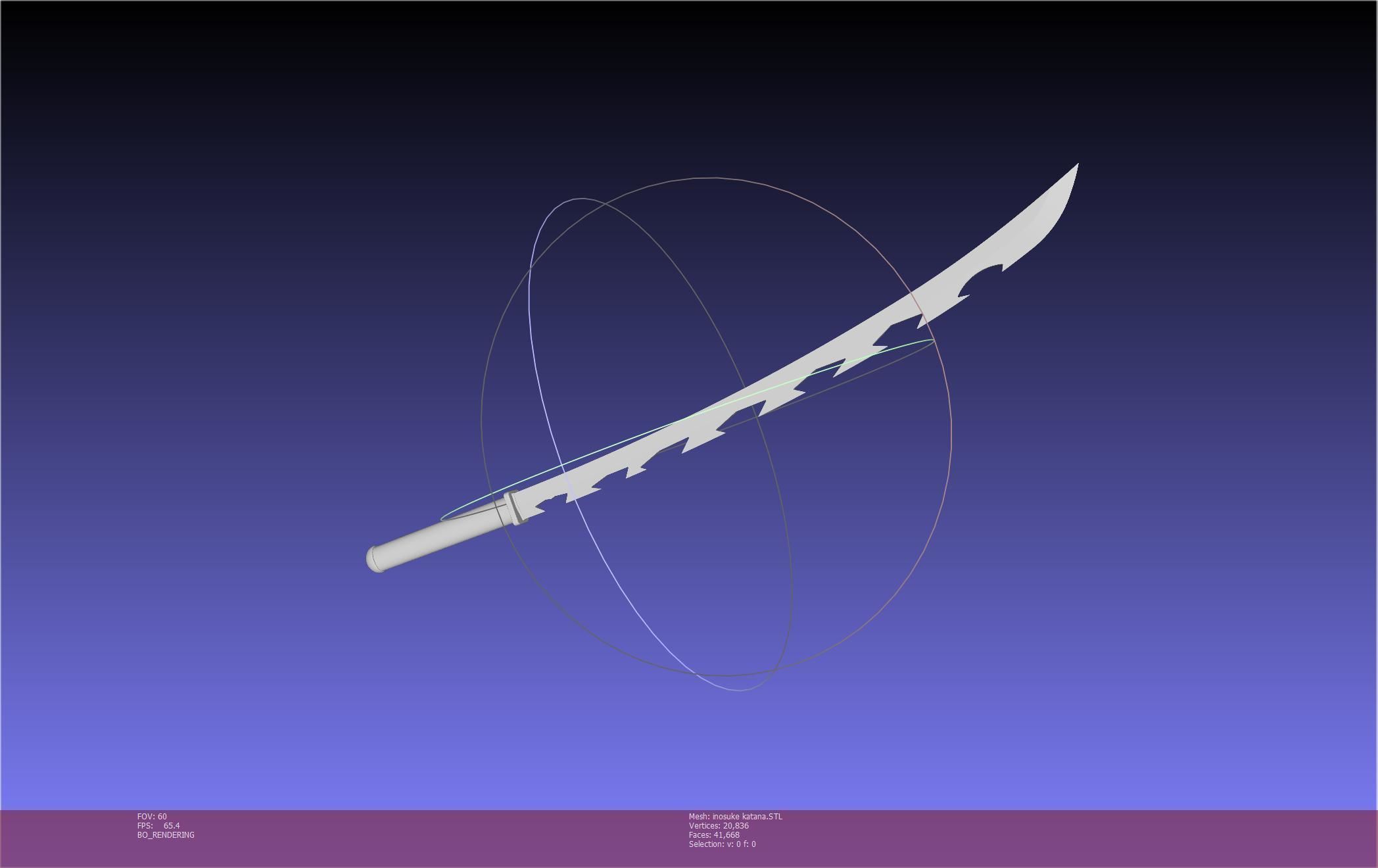 Demon Slayer Inosuke Katanas Printable Model 3D print model_23