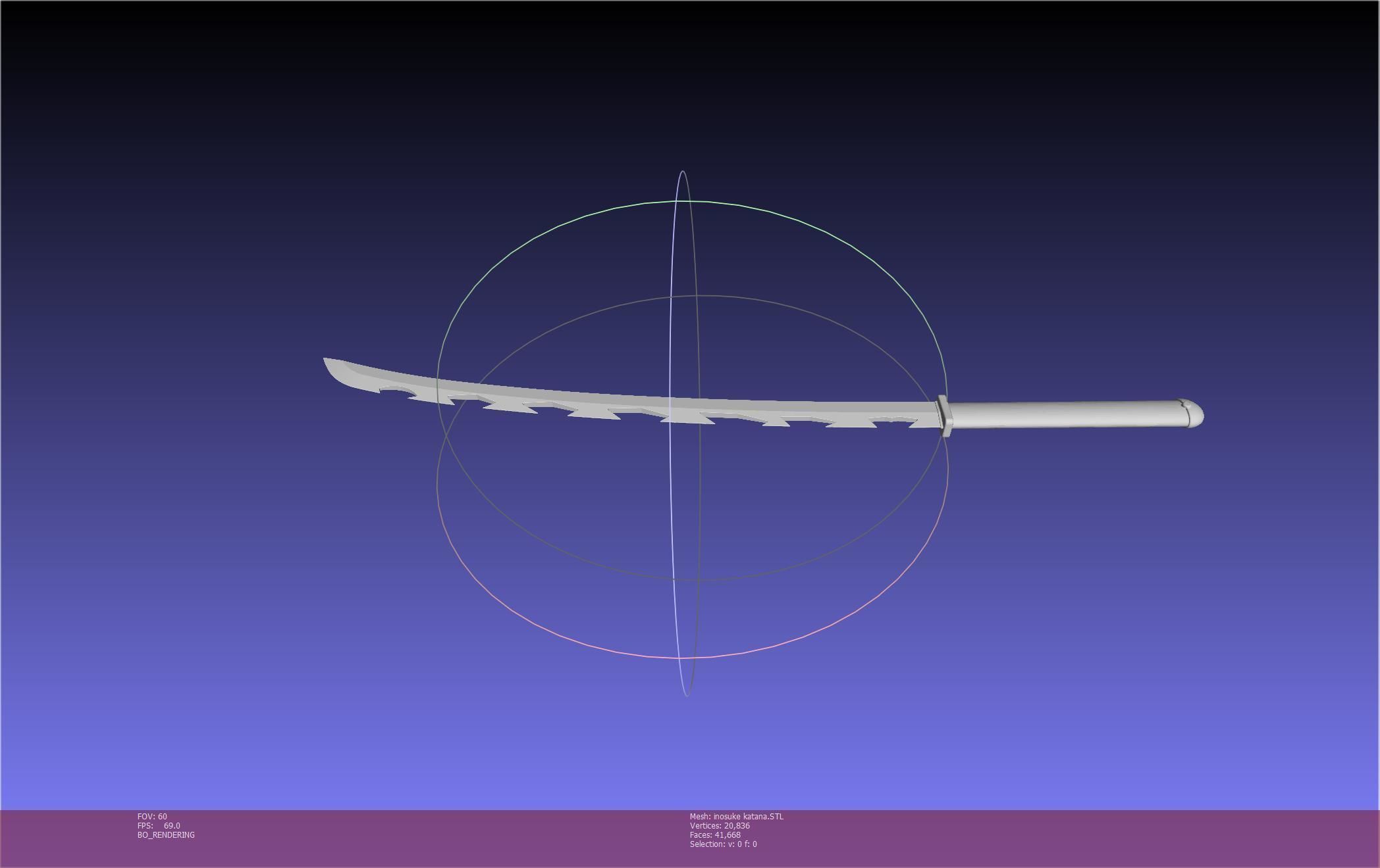 Demon Slayer Inosuke Katanas Printable Model 3D print model_73
