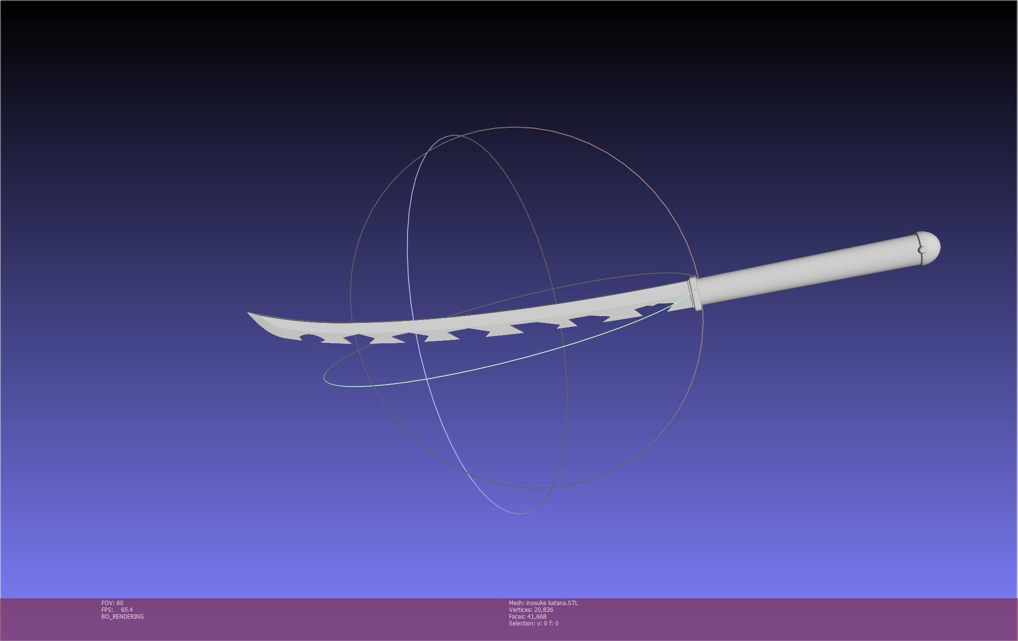 Demon Slayer Inosuke Katanas Printable Model 3D print model_33