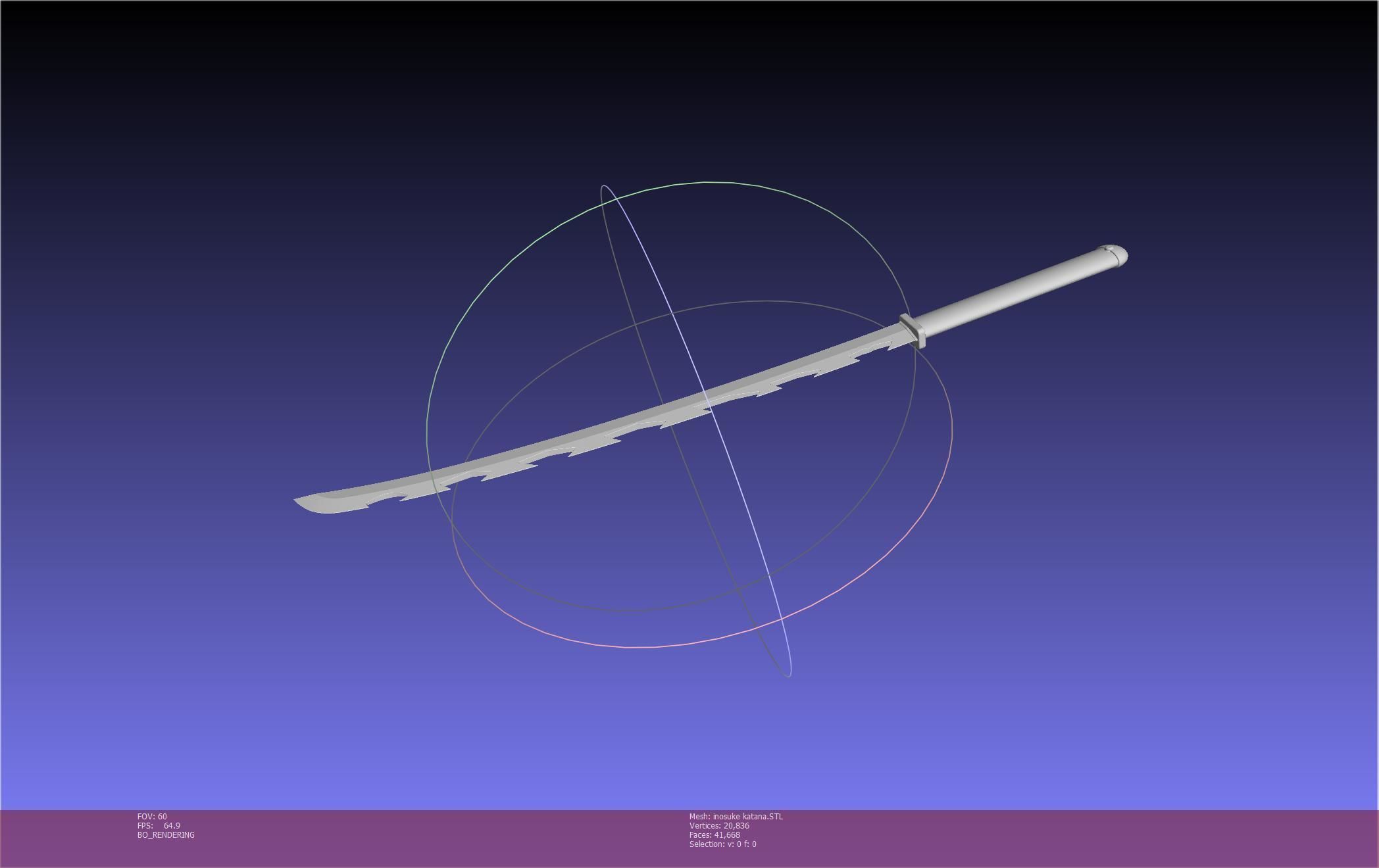 Demon Slayer Inosuke Katanas Printable Model 3D print model_65