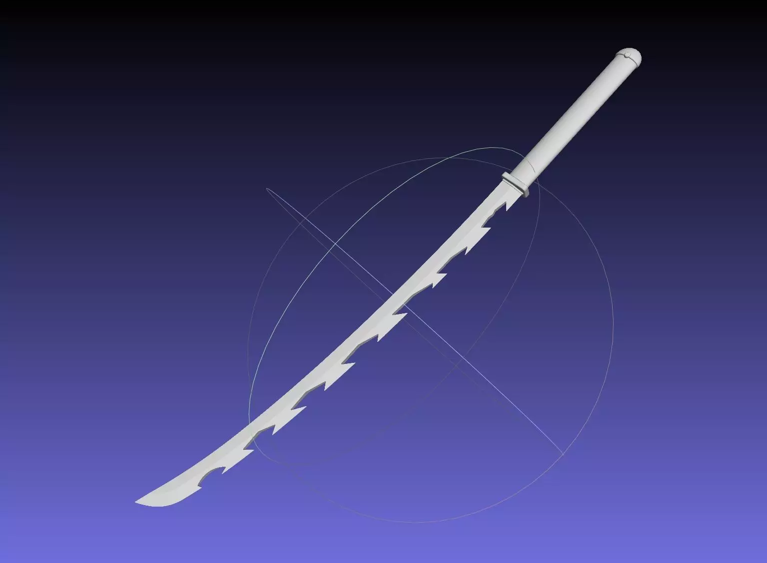 Demon Slayer Inosuke Katanas Printable Model 3D print model_0