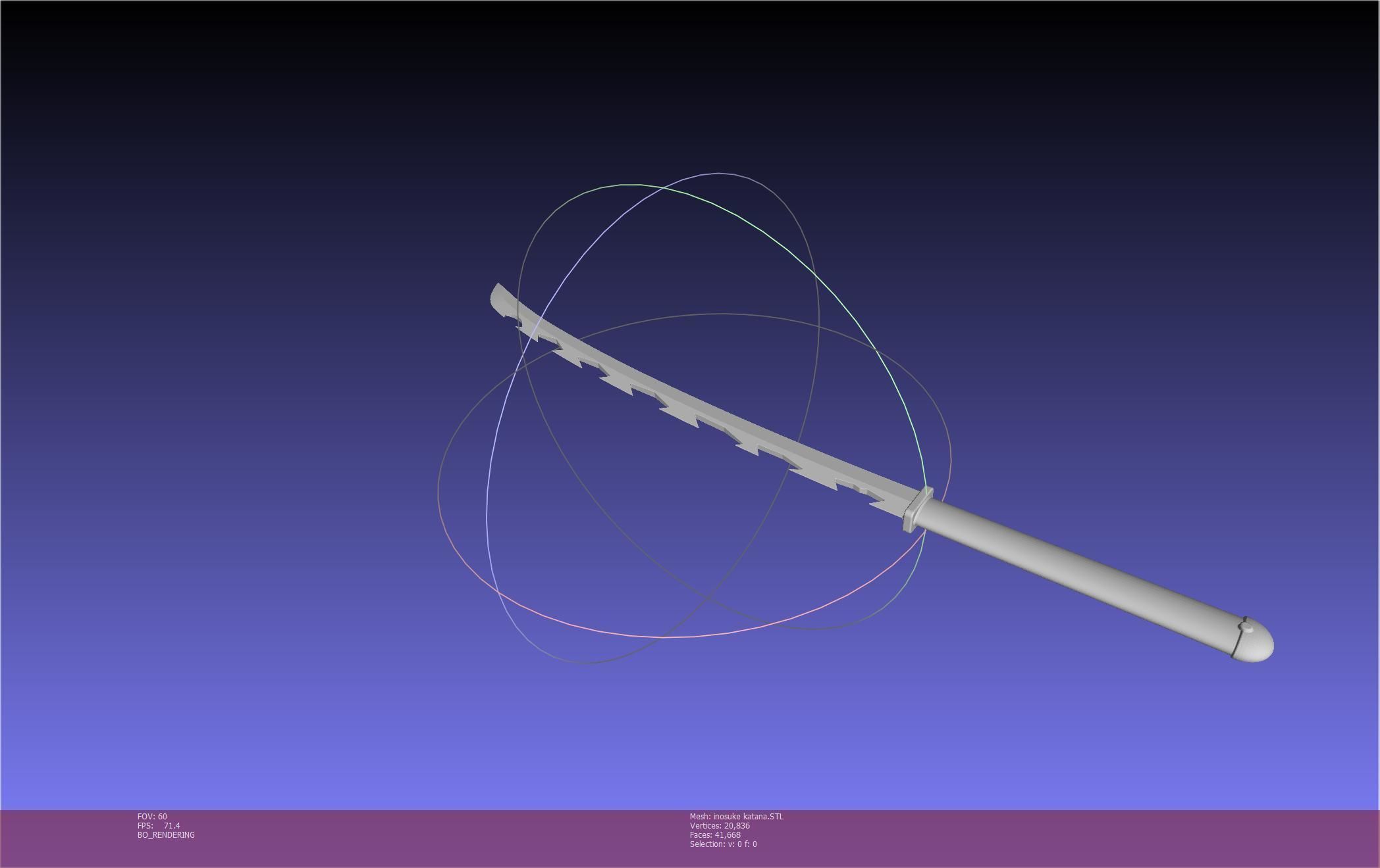 Demon Slayer Inosuke Katanas Printable Model 3D print model_74