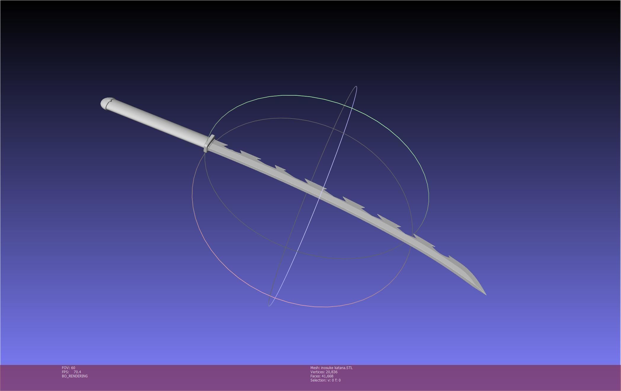 Demon Slayer Inosuke Katanas Printable Model 3D print model_52