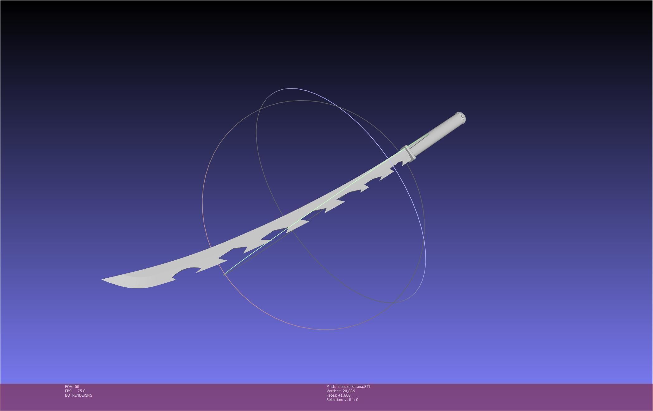 Demon Slayer Inosuke Katanas Printable Model 3D print model_71