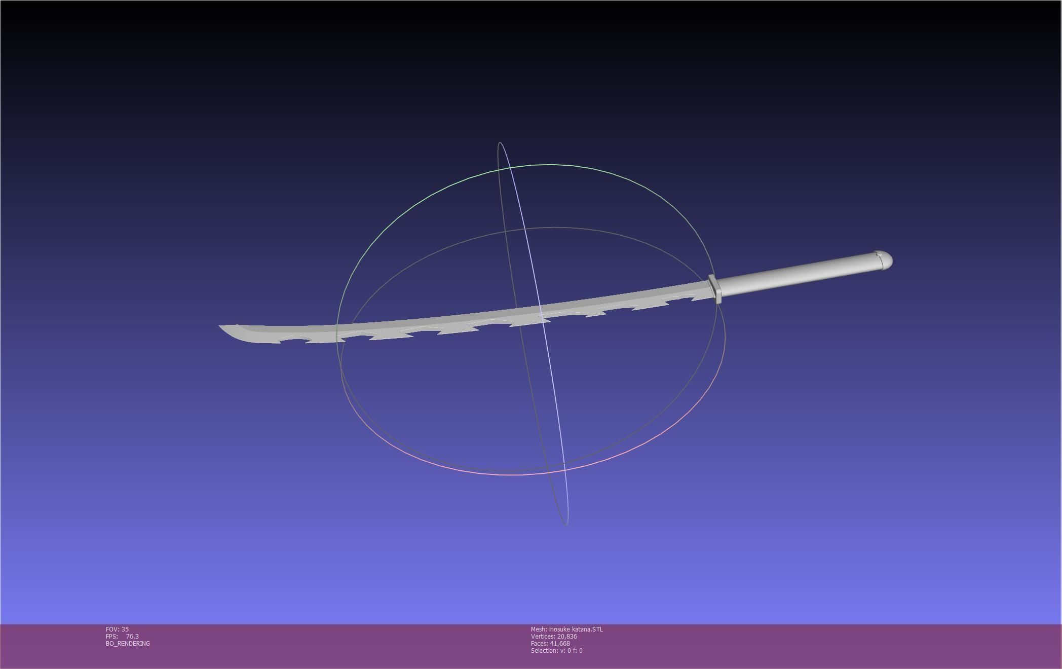 Demon Slayer Inosuke Katanas Printable Model 3D print model_88