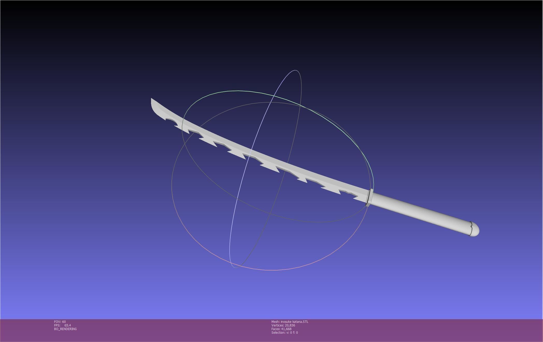 Demon Slayer Inosuke Katanas Printable Model 3D print model_48