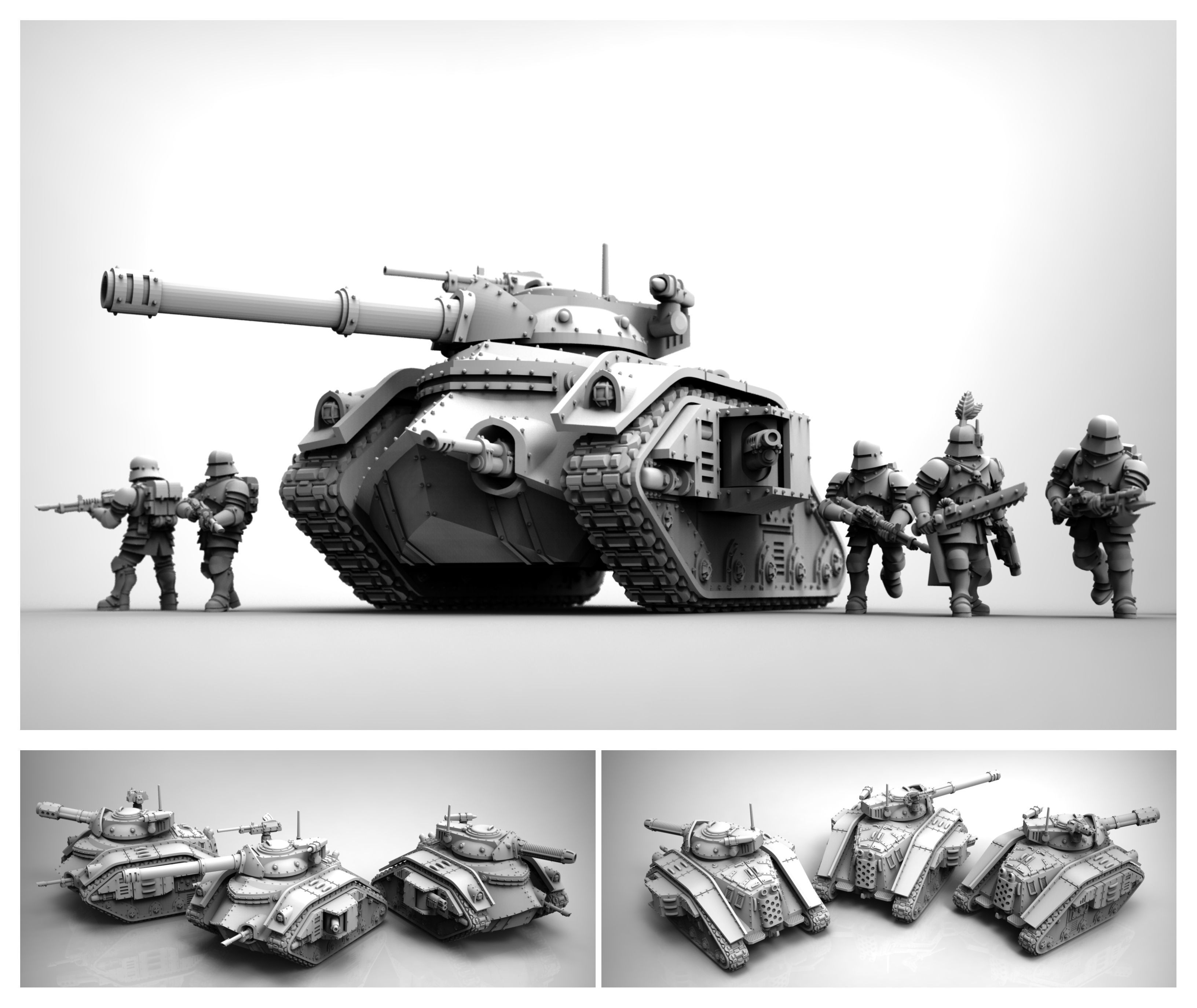 Feudal Guard Battle Tank 3D print model_13