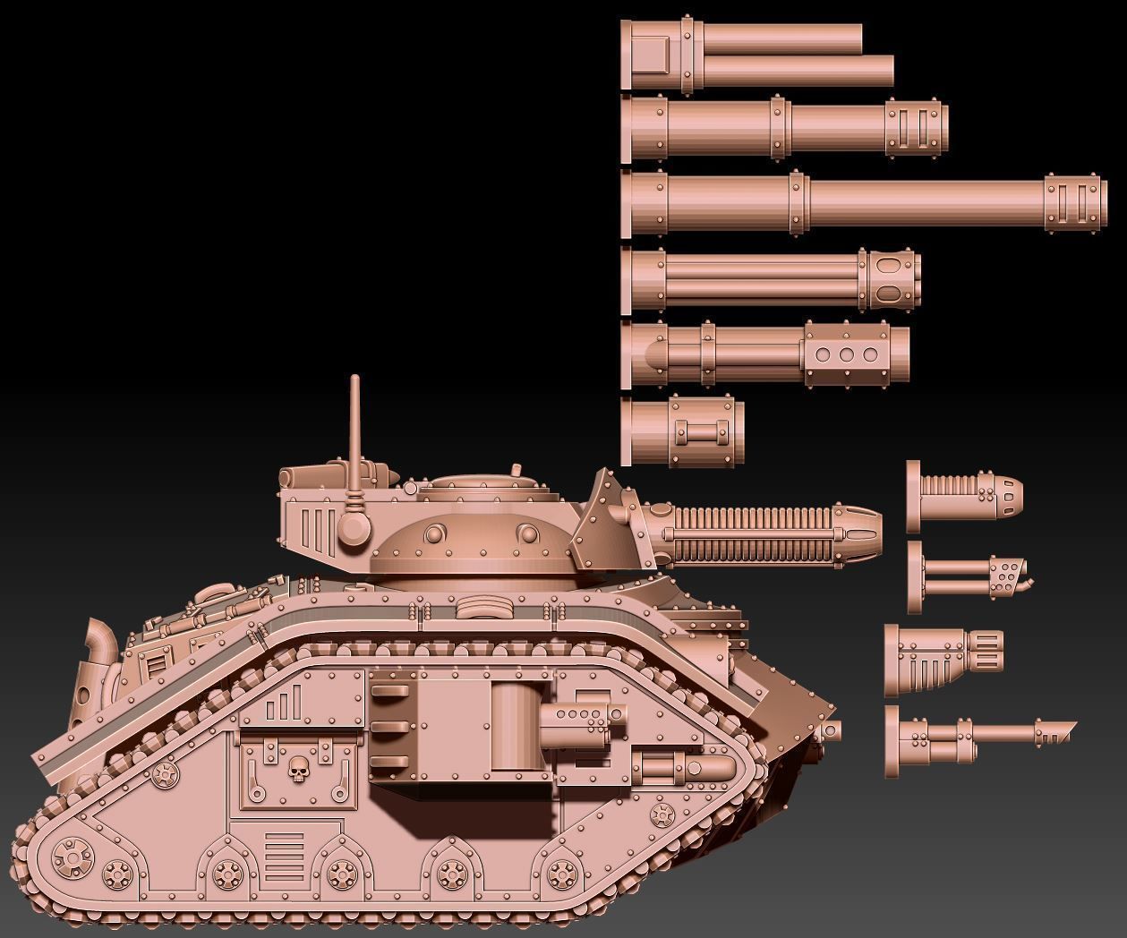 Feudal Guard Battle Tank 3D print model_10