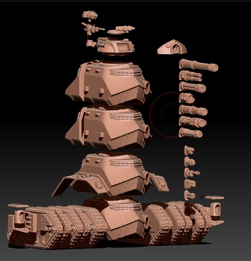 Feudal Guard Battle Tank 3D print model_12