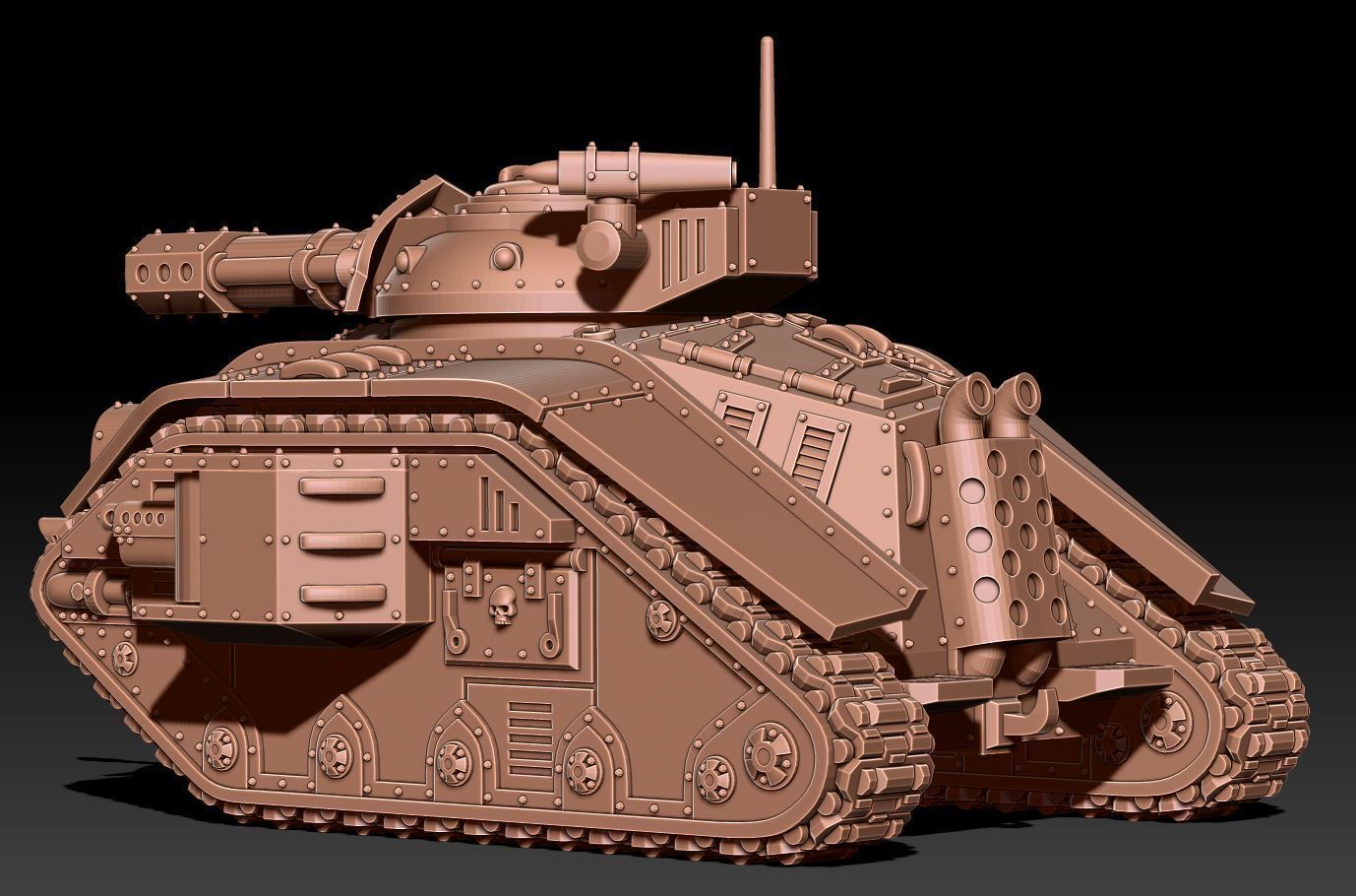 Feudal Guard Battle Tank 3D print model_11