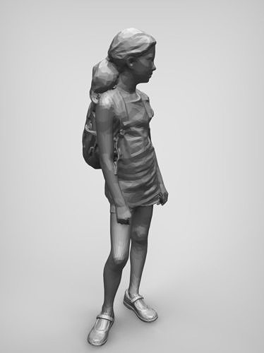 school girl 3D print model