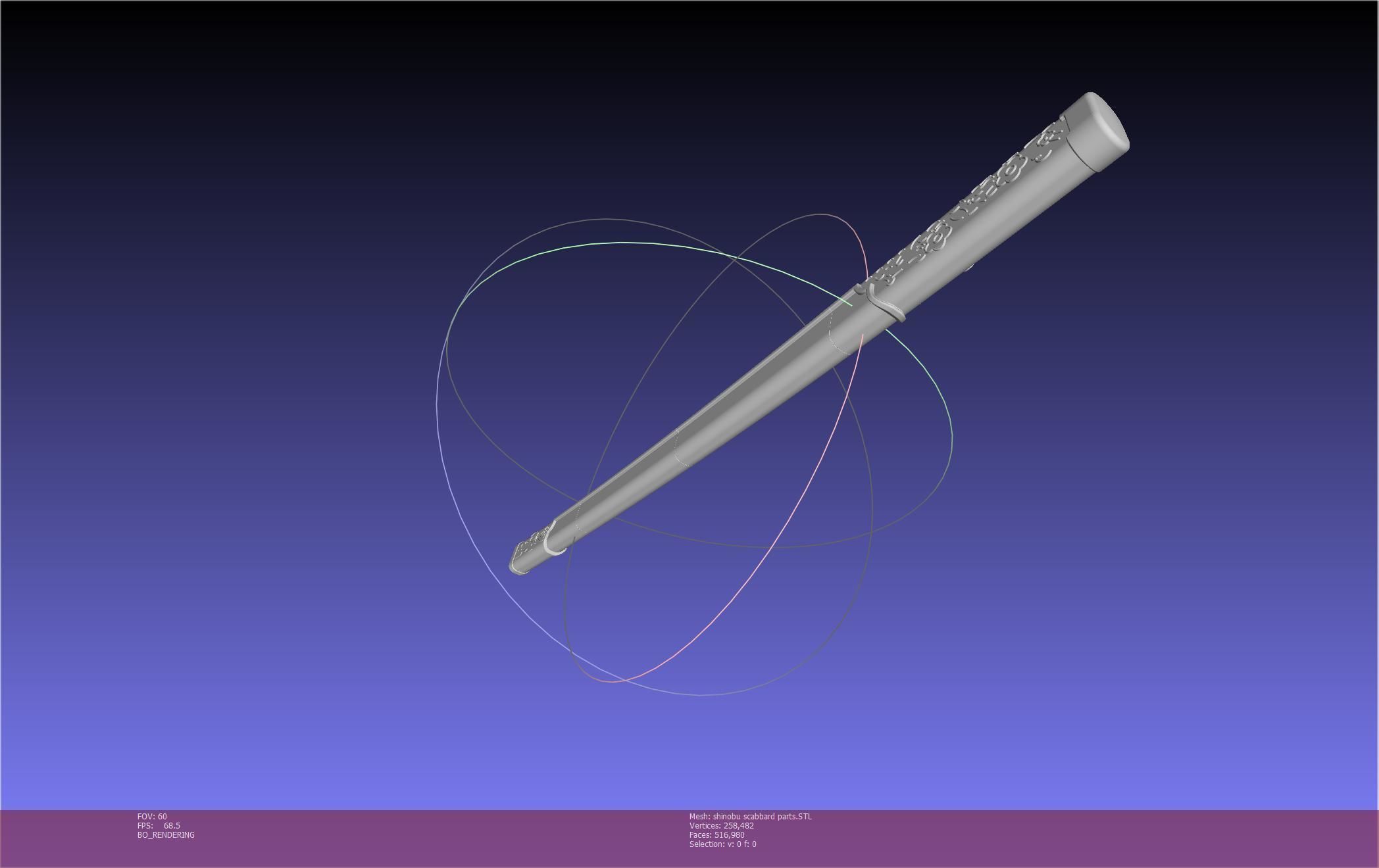 Demon Slayer Shinobu Katana And Scabbard Printable Assembly 3D print model_133